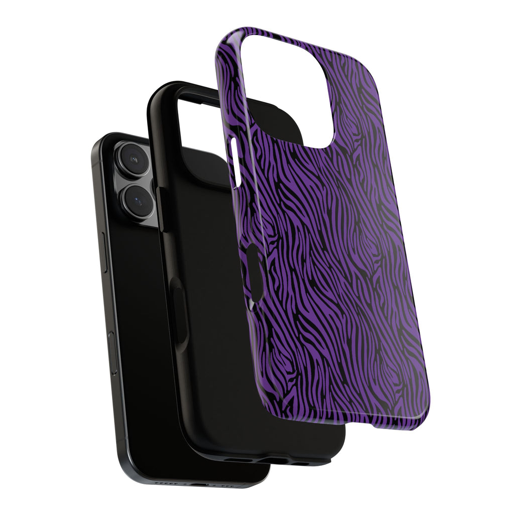 Purple Zebra Tough Phone Case for iPhone, Galaxy, or Google Pixel
