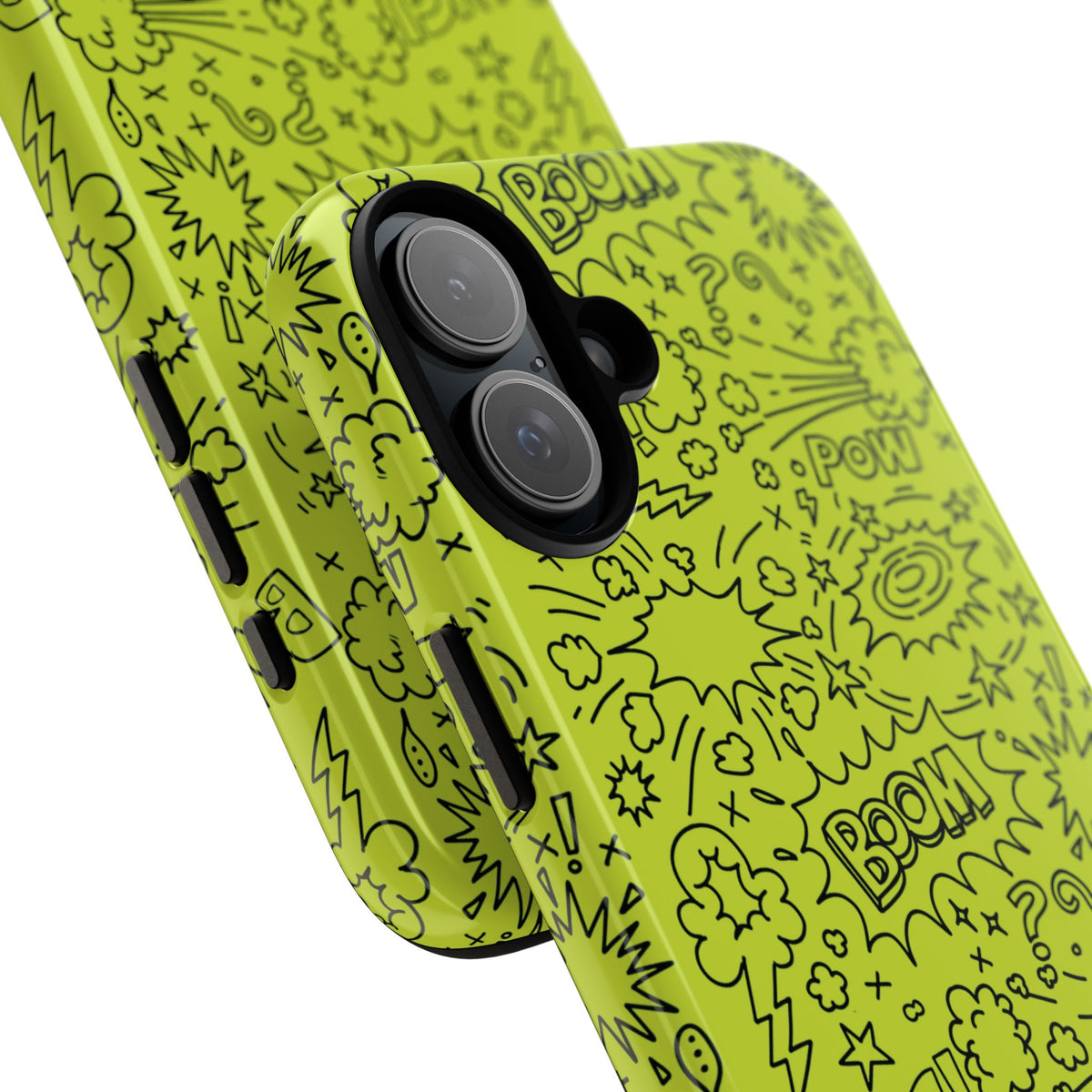 Neon Lime Wow Tough Case for iPhone, Galaxy, or Google Pixel