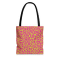 Neon Pink Lime Leopard Tote Bags