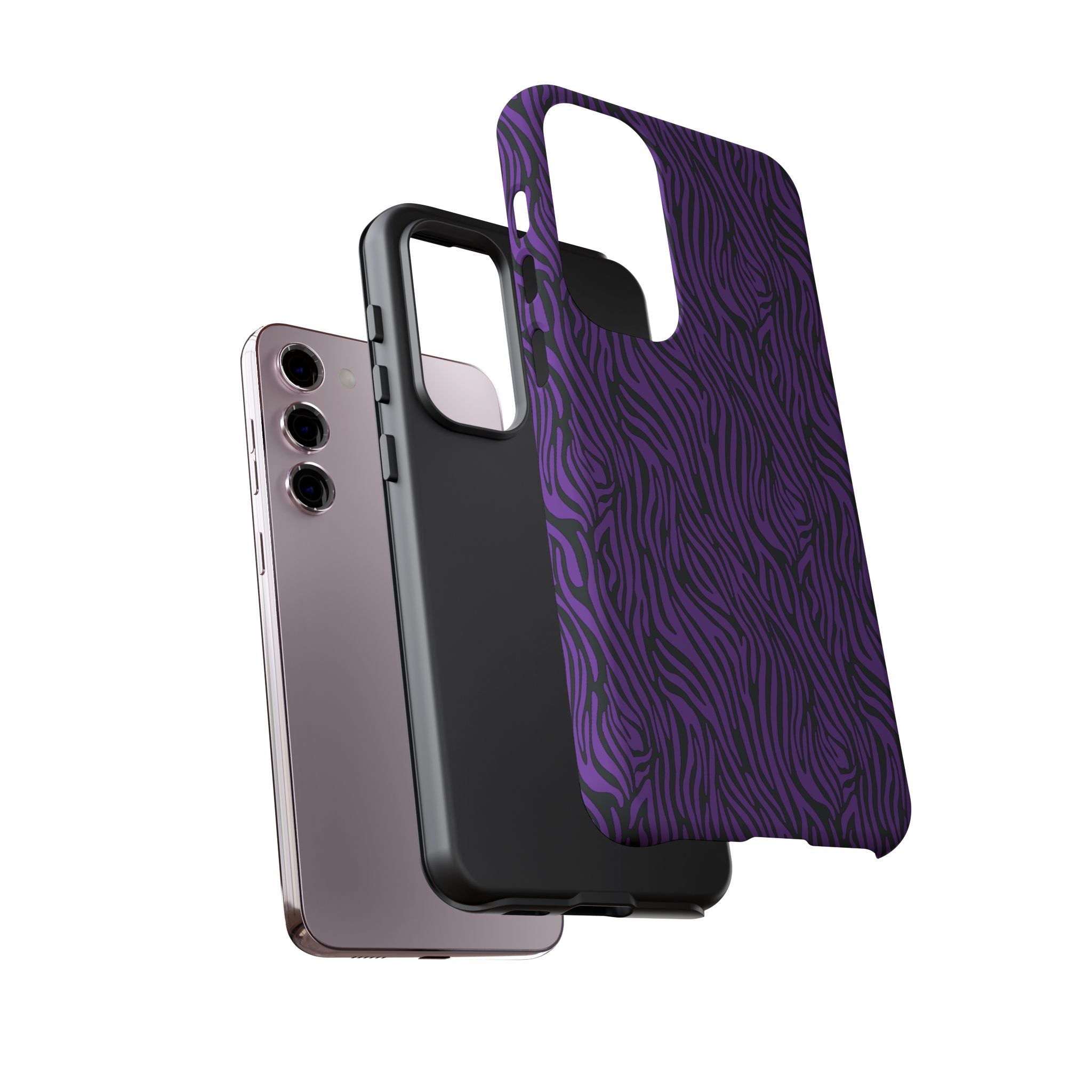 Purple Zebra Tough Phone Case for iPhone, Galaxy, or Google Pixel
