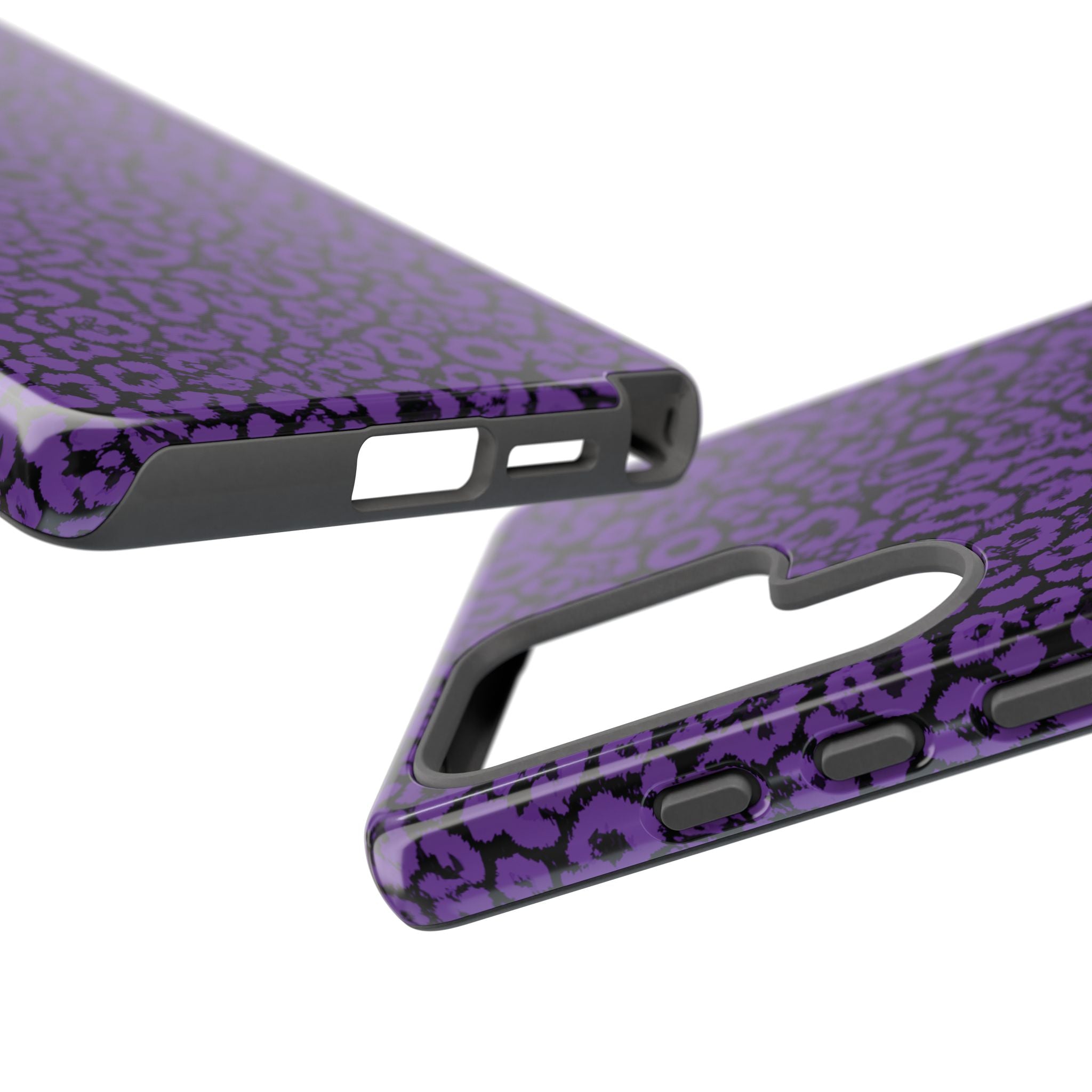 Purple Leopard Tough Case for iPhone, Galaxy or Google Pixel