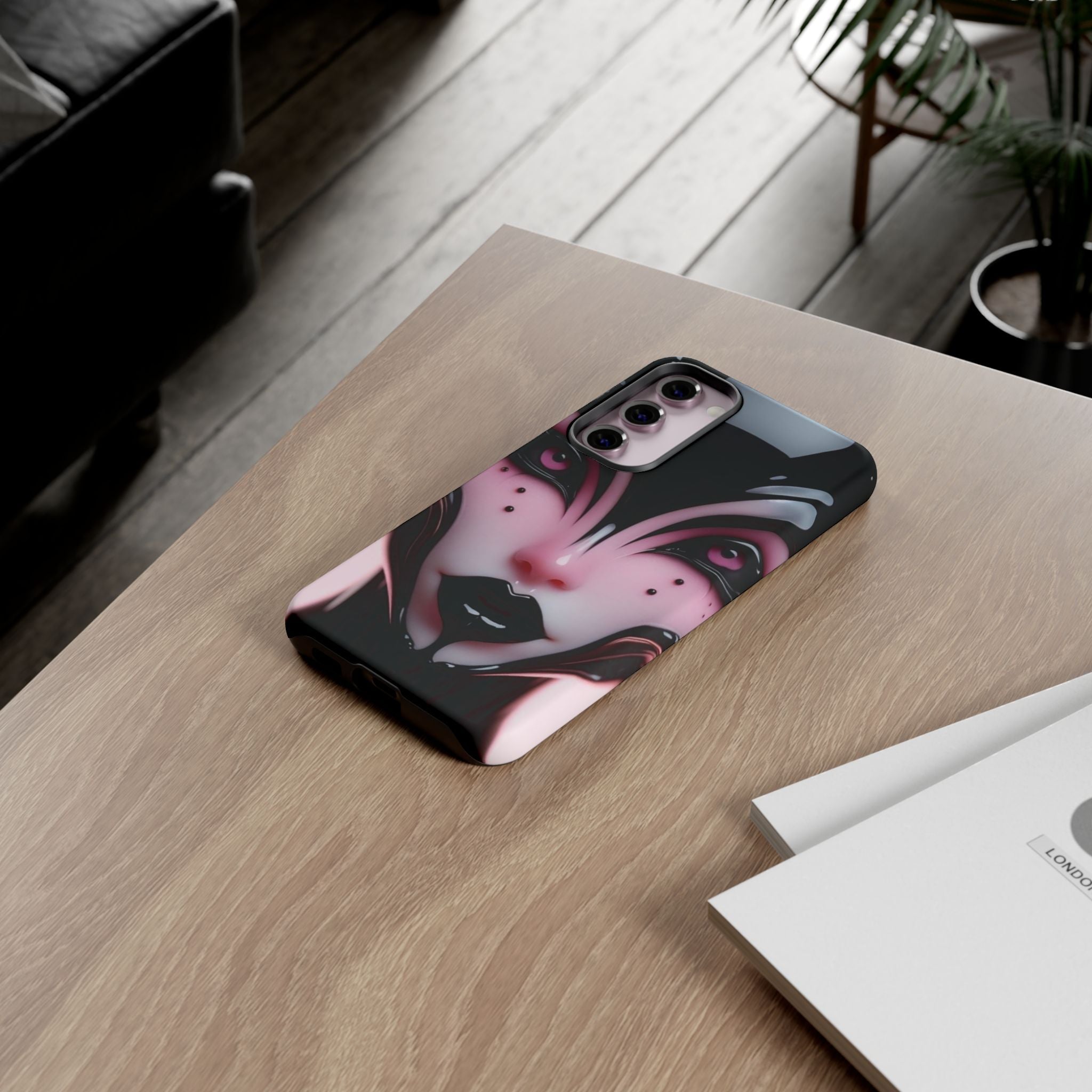 Pink Alien Tough Phone Case for iPhone, Galaxy, or Google Pixel