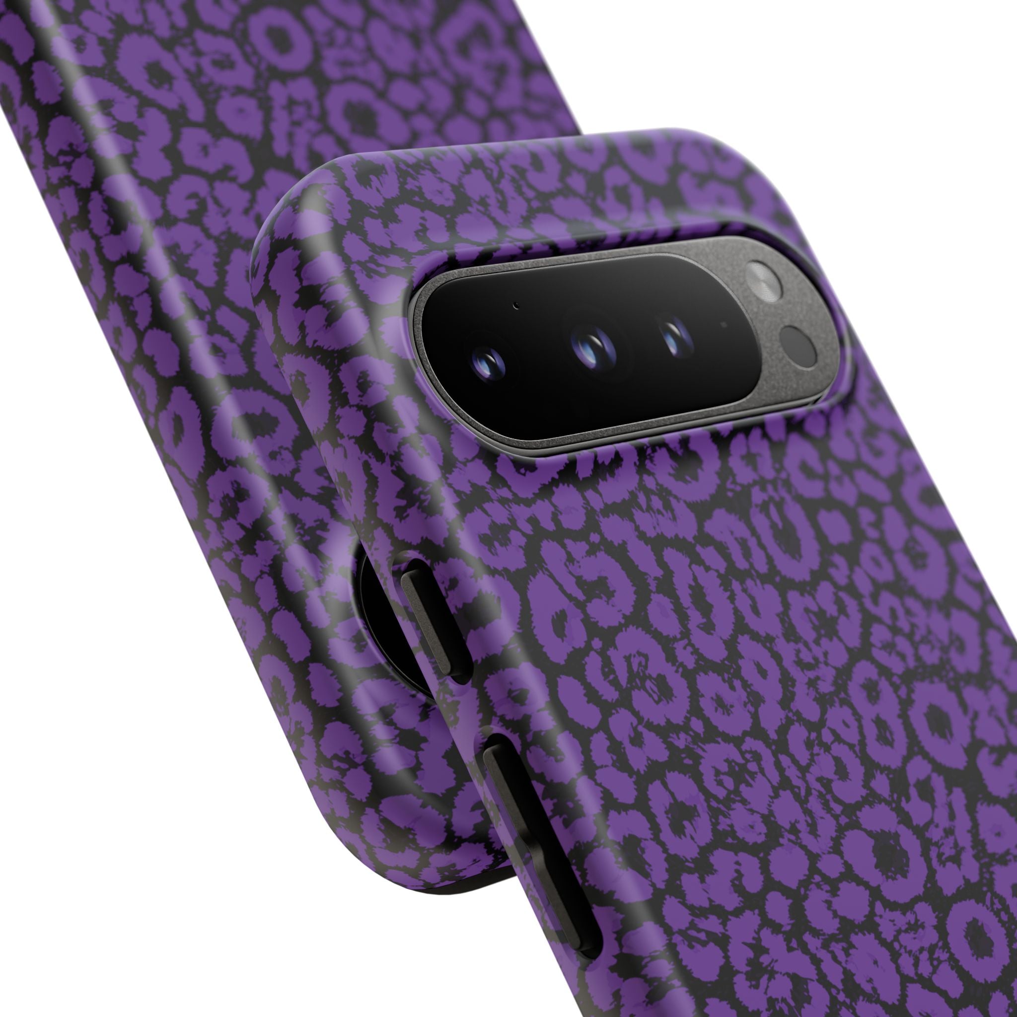 Purple Leopard Tough Case for iPhone, Galaxy or Google Pixel