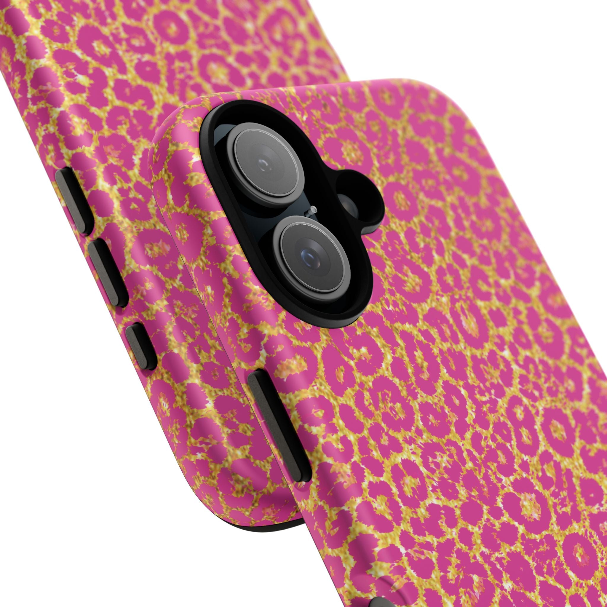 Pink Gold Leopard Tough Case for iPhone, Galaxy, or Google Pixel