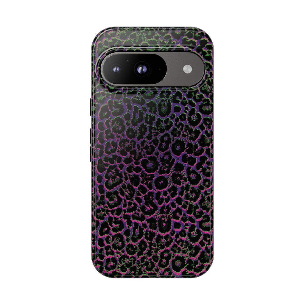Colorful Leopard Tough Phone Case for iPhone, Galaxy, or Google Pixel