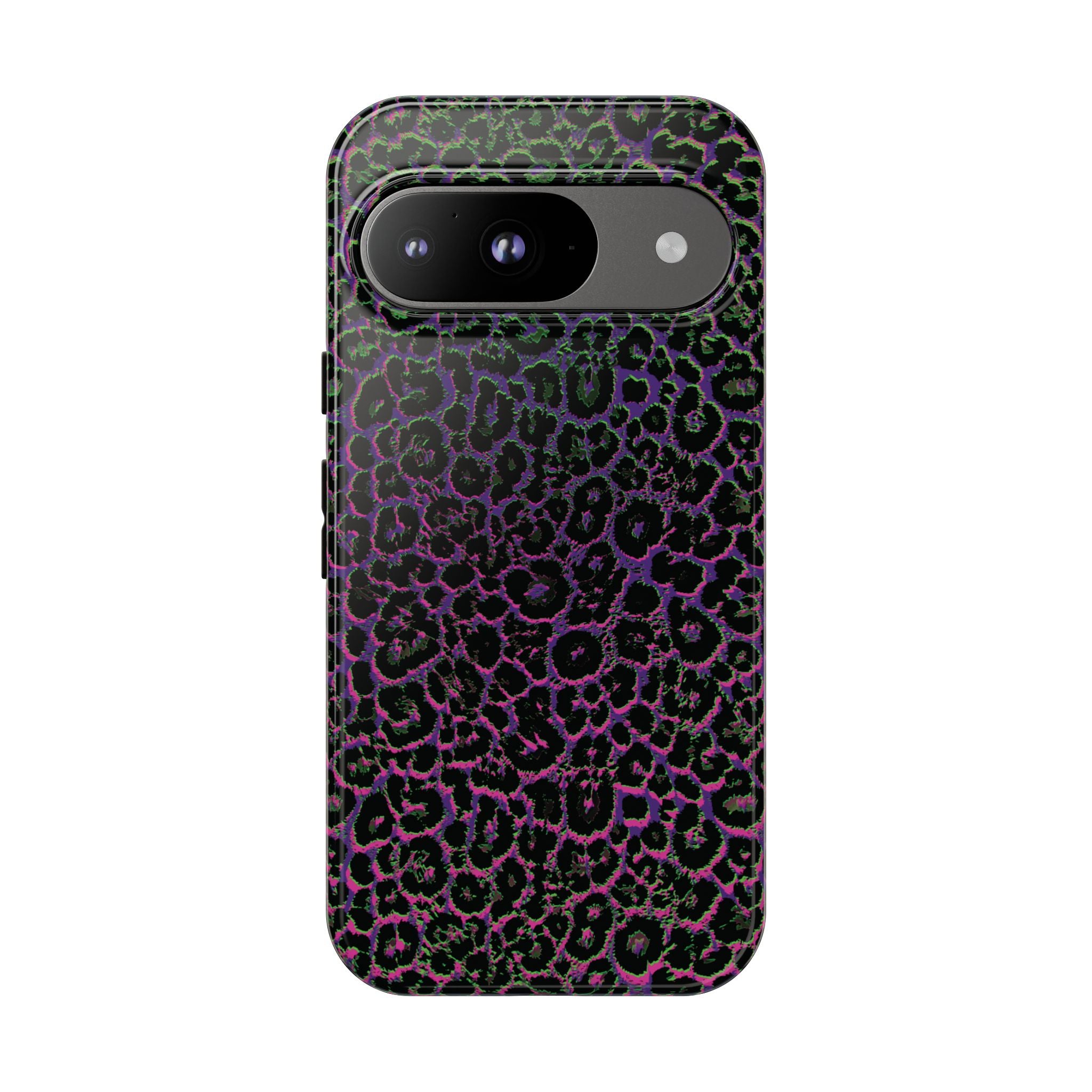 Colorful Leopard Tough Phone Case for iPhone, Galaxy, or Google Pixel