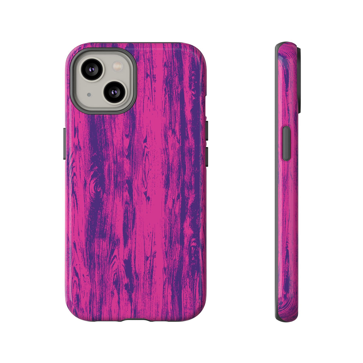 Pink Purple Wood Tough Phone Case iPhone, Galaxy, or Google Pixel