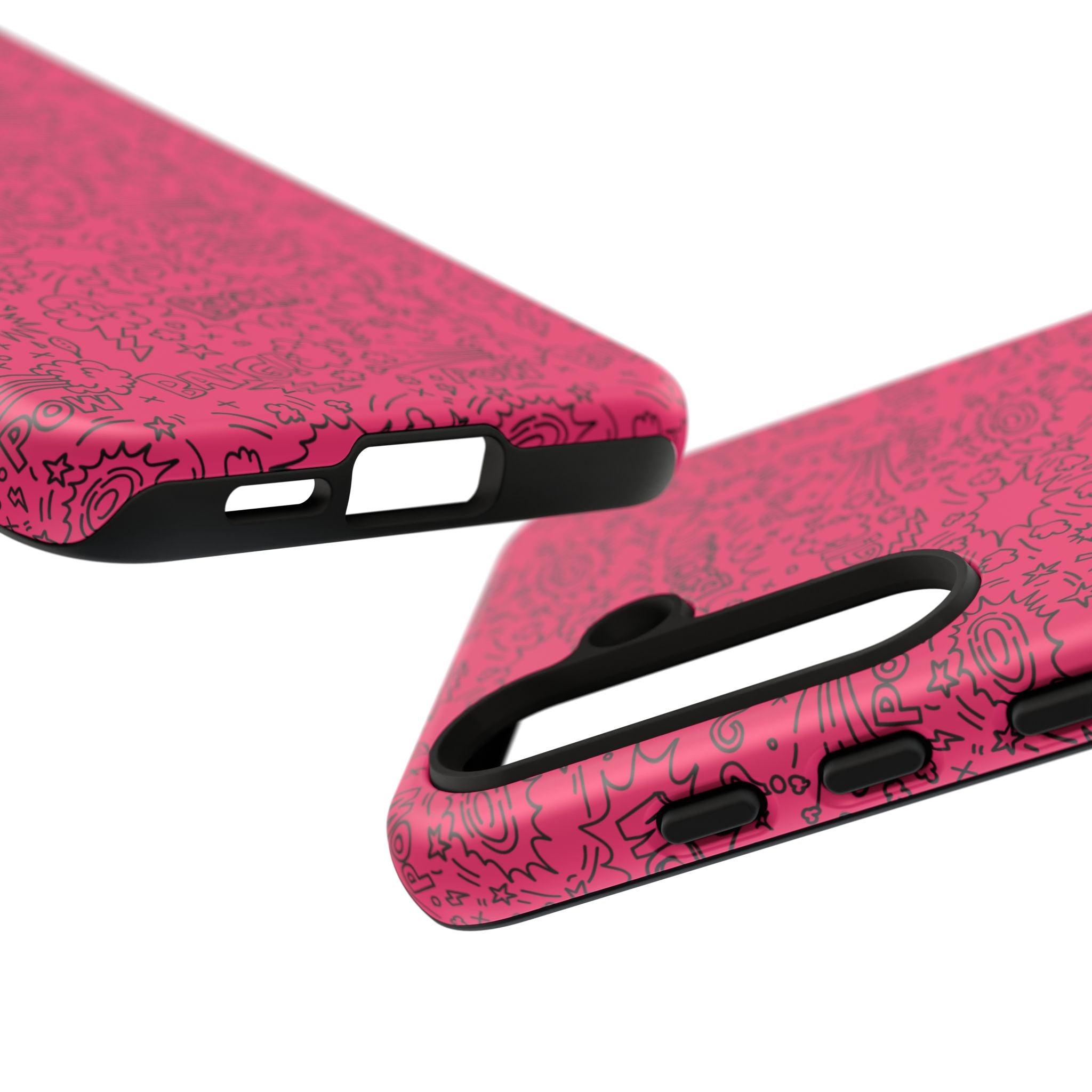 Pink Wow Tough Case for iPhone, Galaxy, or Google Pixel