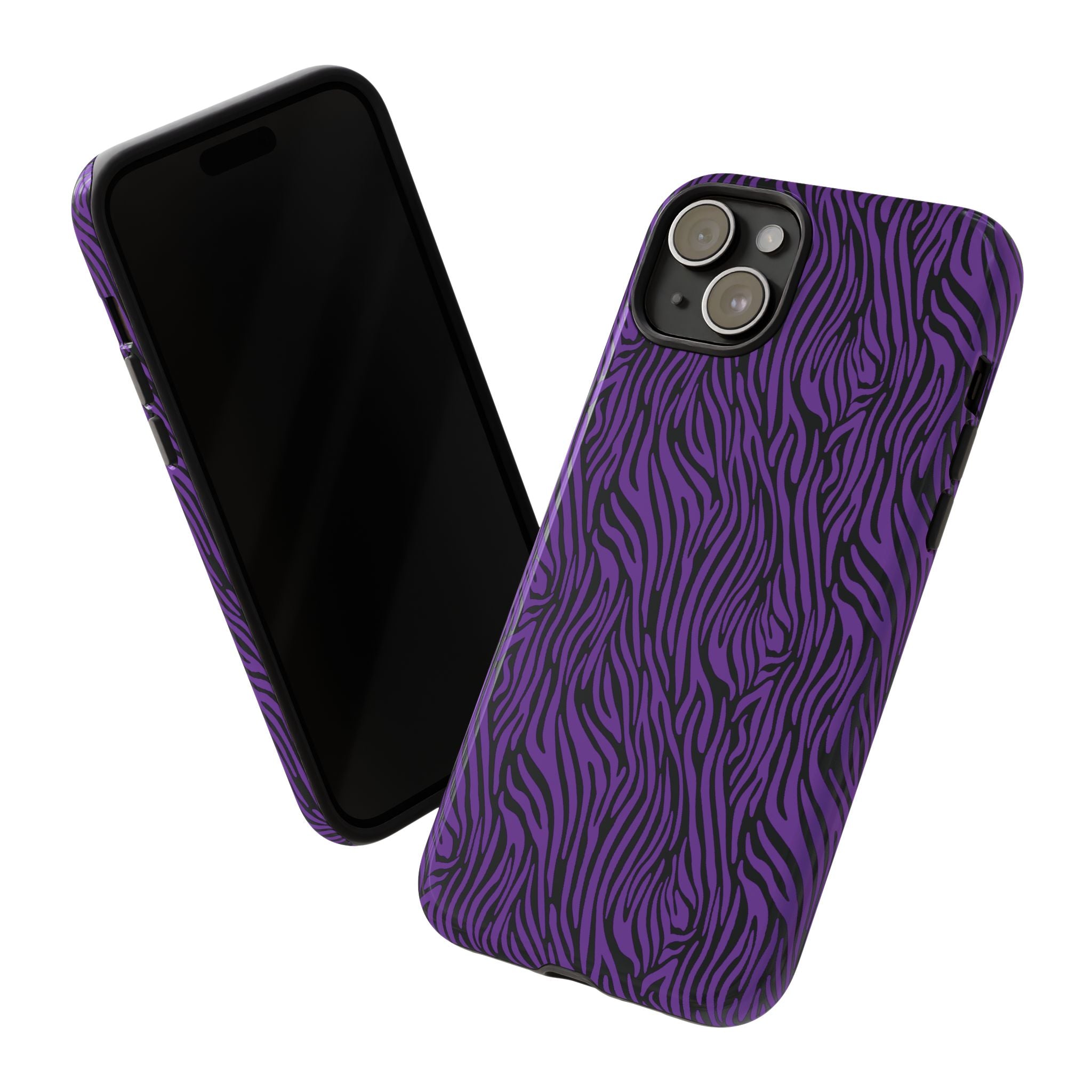 Purple Zebra Tough Phone Case for iPhone, Galaxy, or Google Pixel