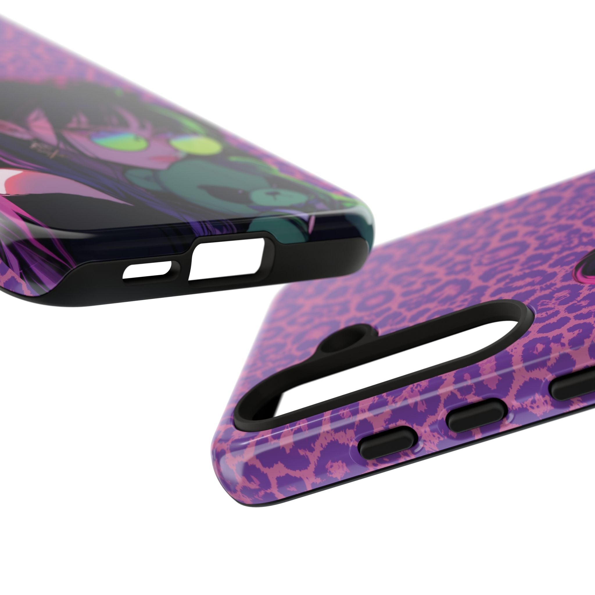 Purple Pink Leopard Kz iPhone, Galaxy and Google Tough Cases
