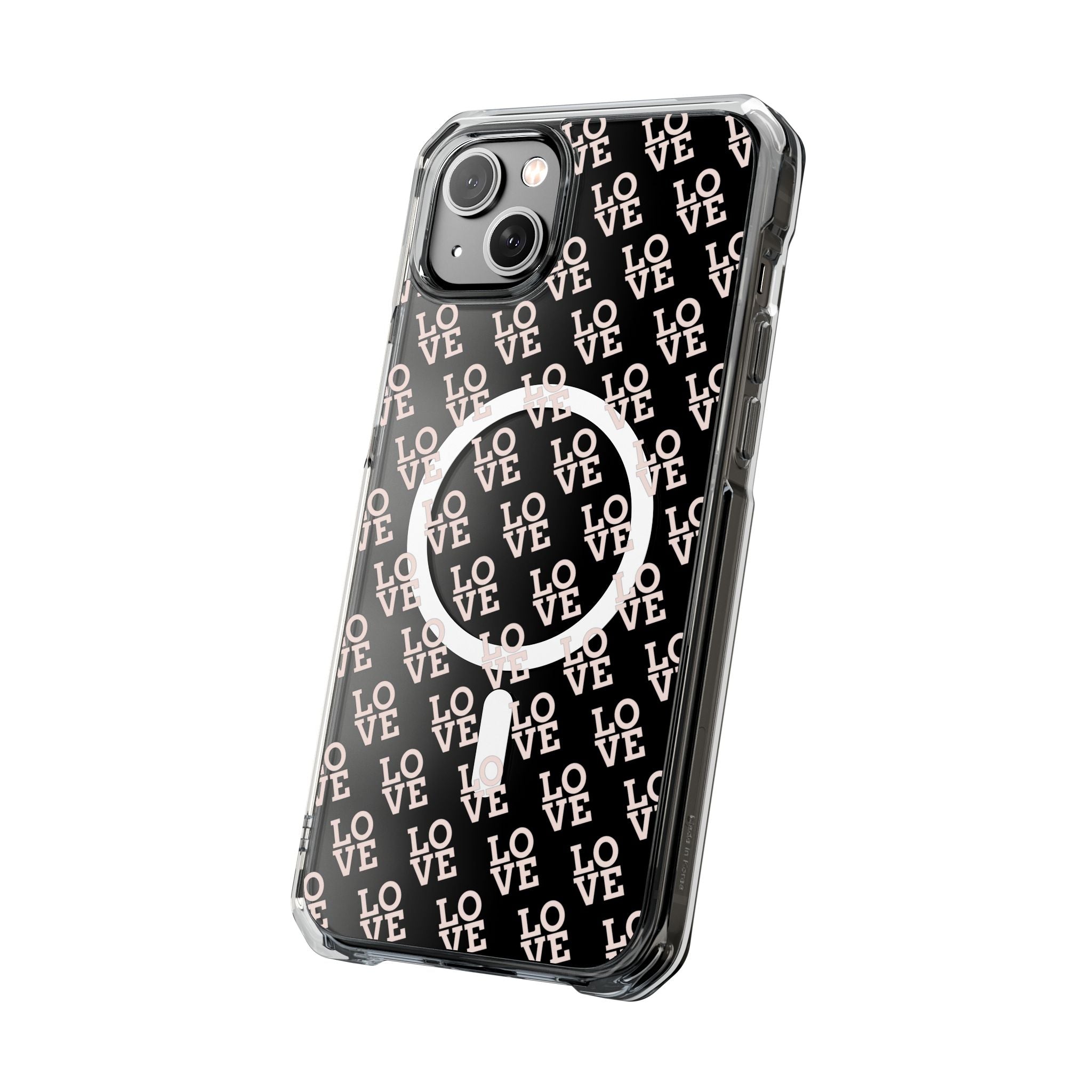 LOVE Magnetic iPhone 14, 15, 16 Series Clear Impact Cases