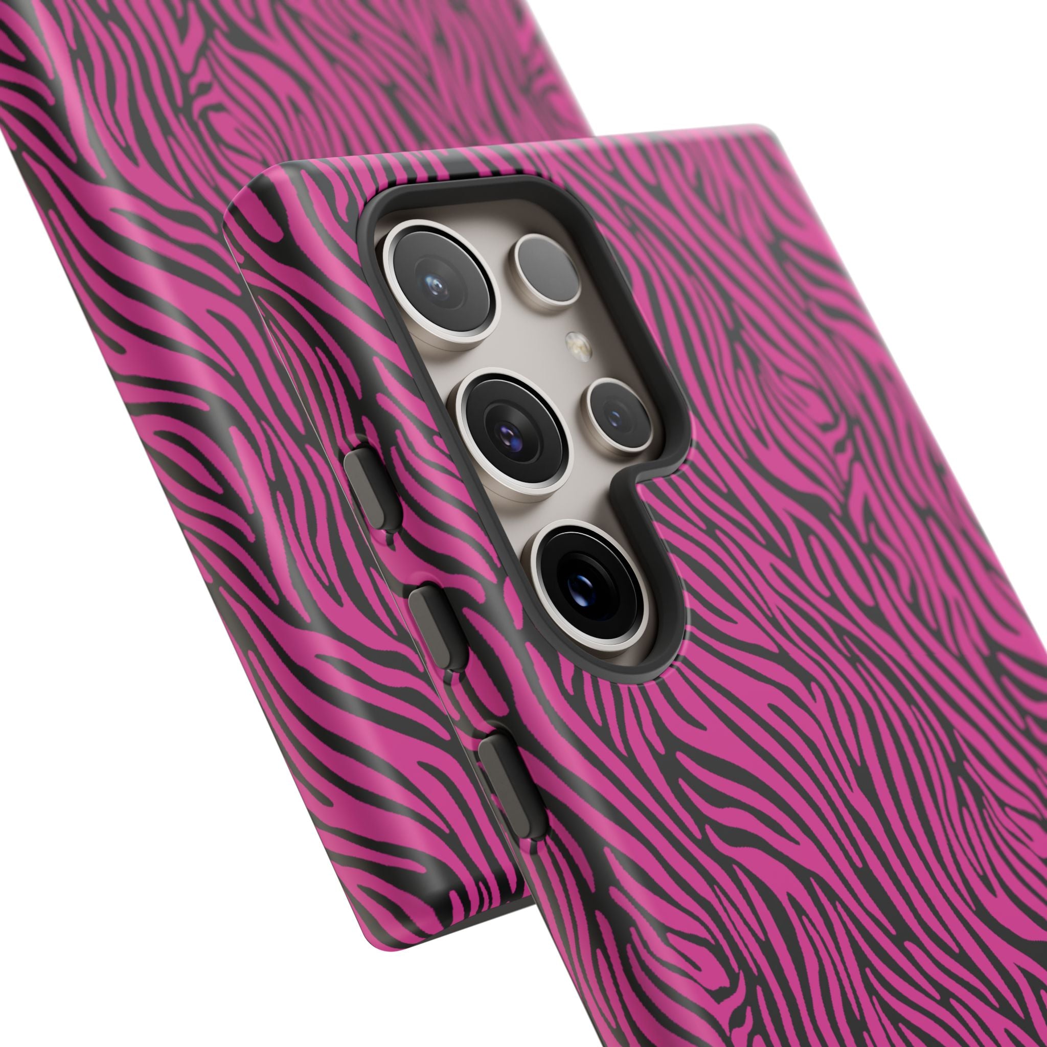 Pink Zebra Tough Phone Case for iPhone, Galaxy, or Google Pixel