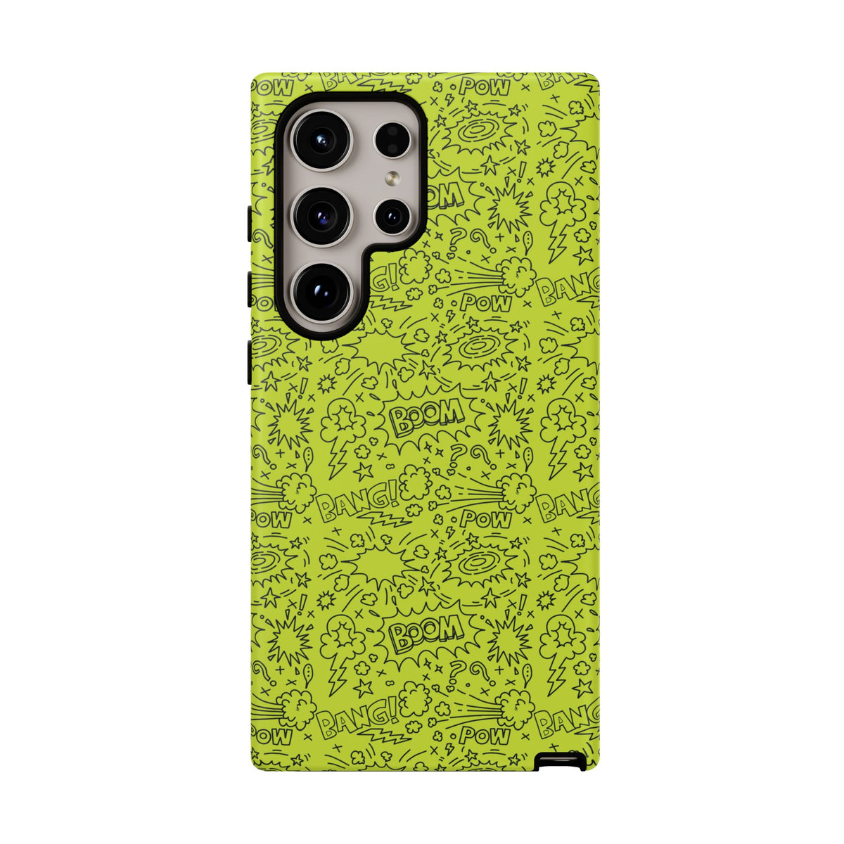 Neon Lime Wow Tough Case for iPhone, Galaxy, or Google Pixel