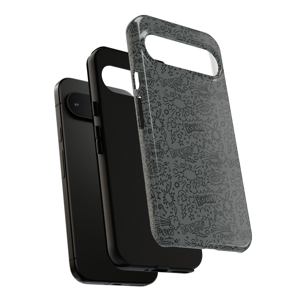 POW BOOM Comics style Tough Phone Case for iPhone, Galaxy, or Google Pixel