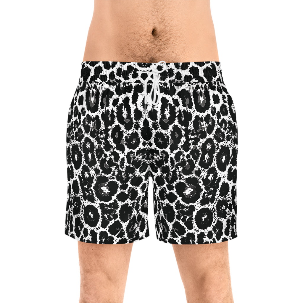 Leopard Men's Mid-Length Swim Shorts