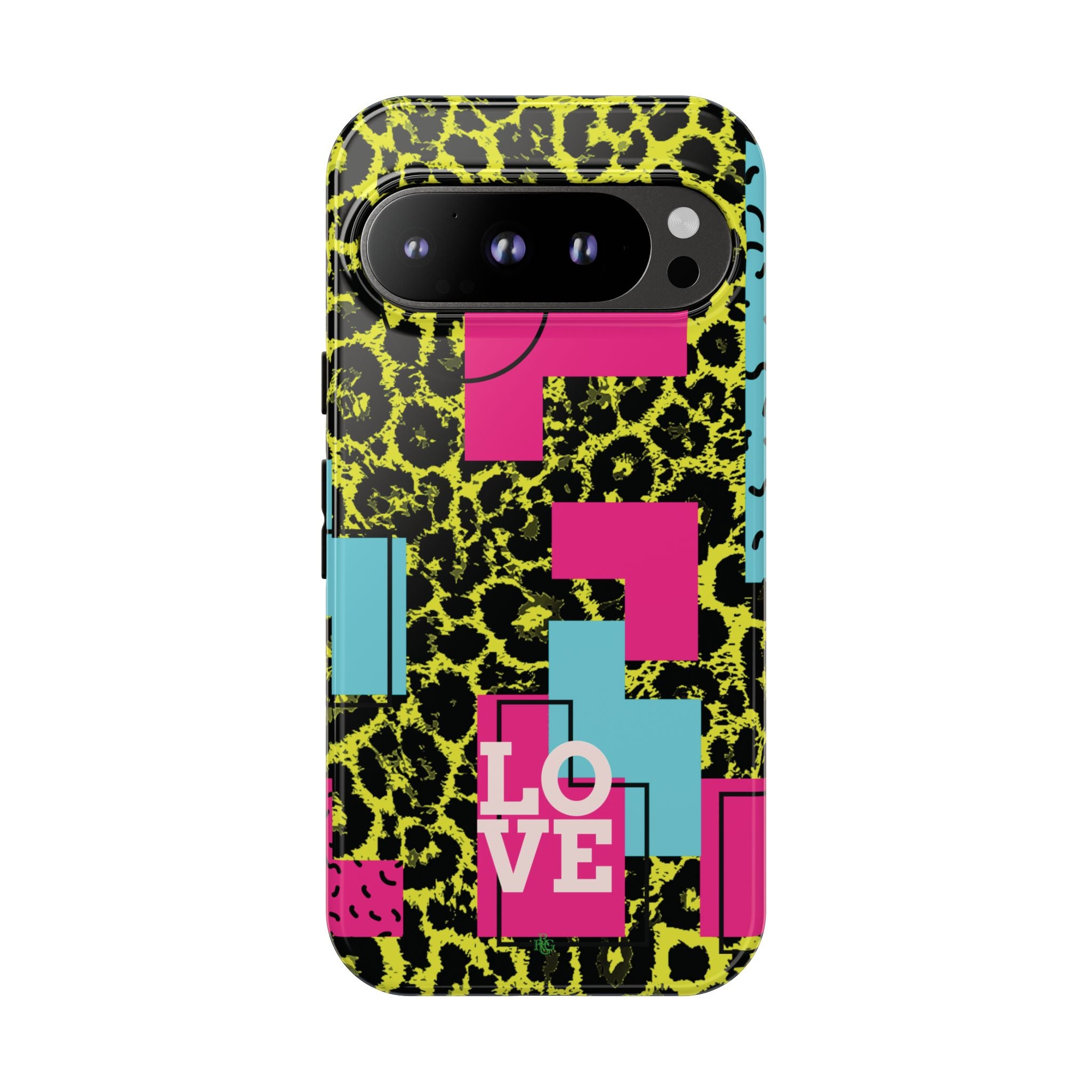 LOVE Neon Yellow RG Phone Case iPhone, Galaxy and Google Tough Cases