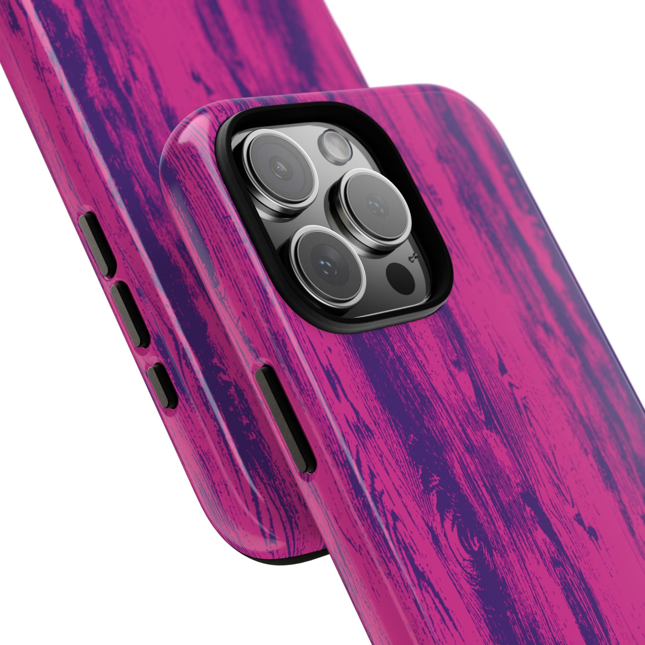 Pink Purple Wood Tough Phone Case iPhone, Galaxy, or Google Pixel