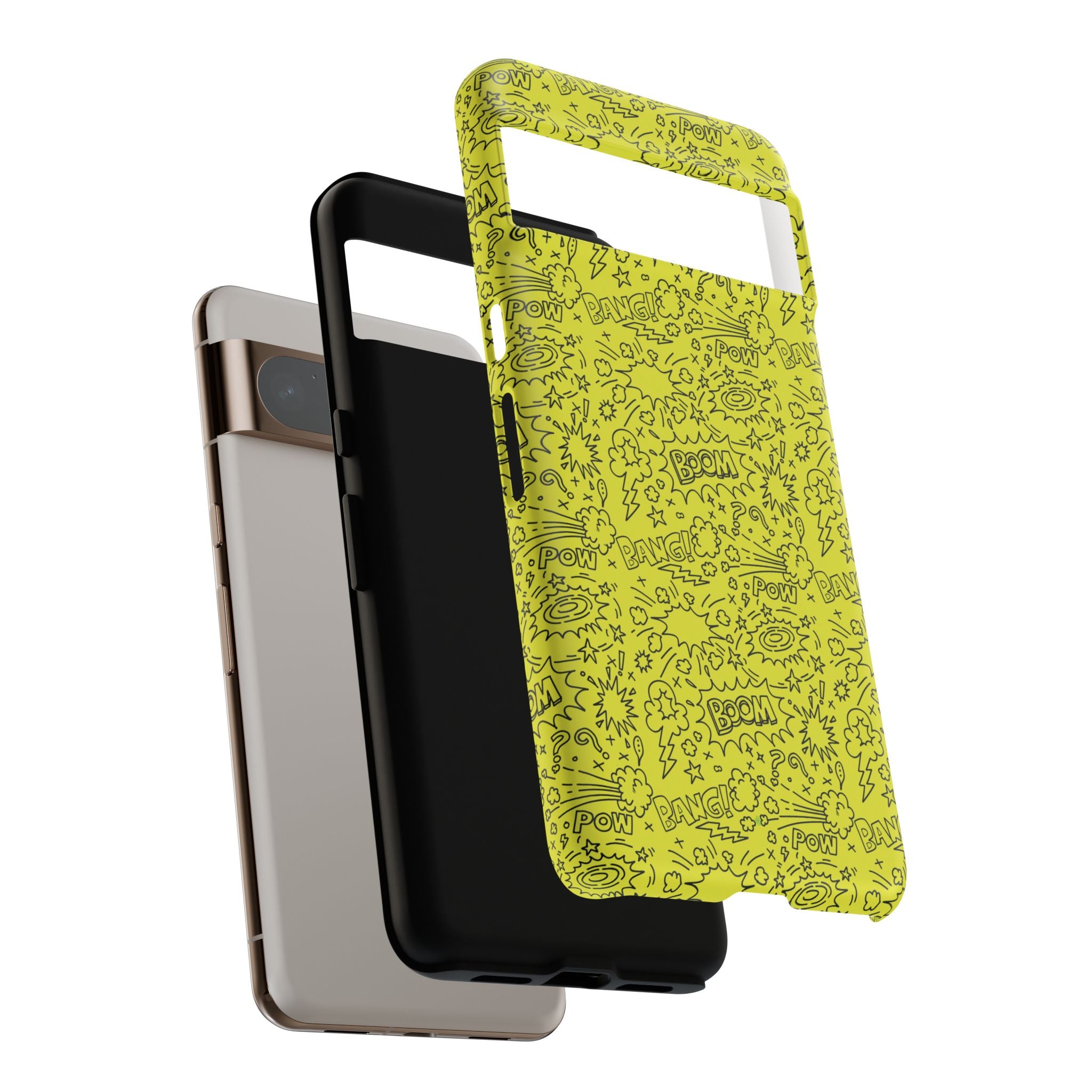 Neon Yellow Wow RG Tough Phone Case for iPhone, Galaxy, or Google Pixel