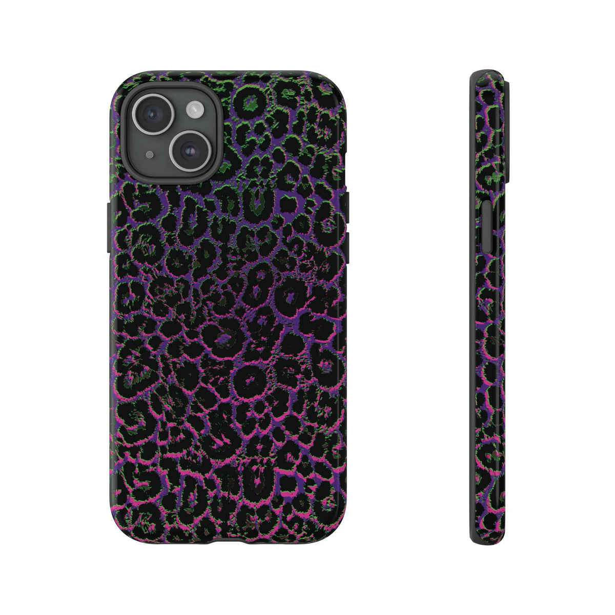 Colorful Leopard Tough Phone Case for iPhone, Galaxy, or Google Pixel
