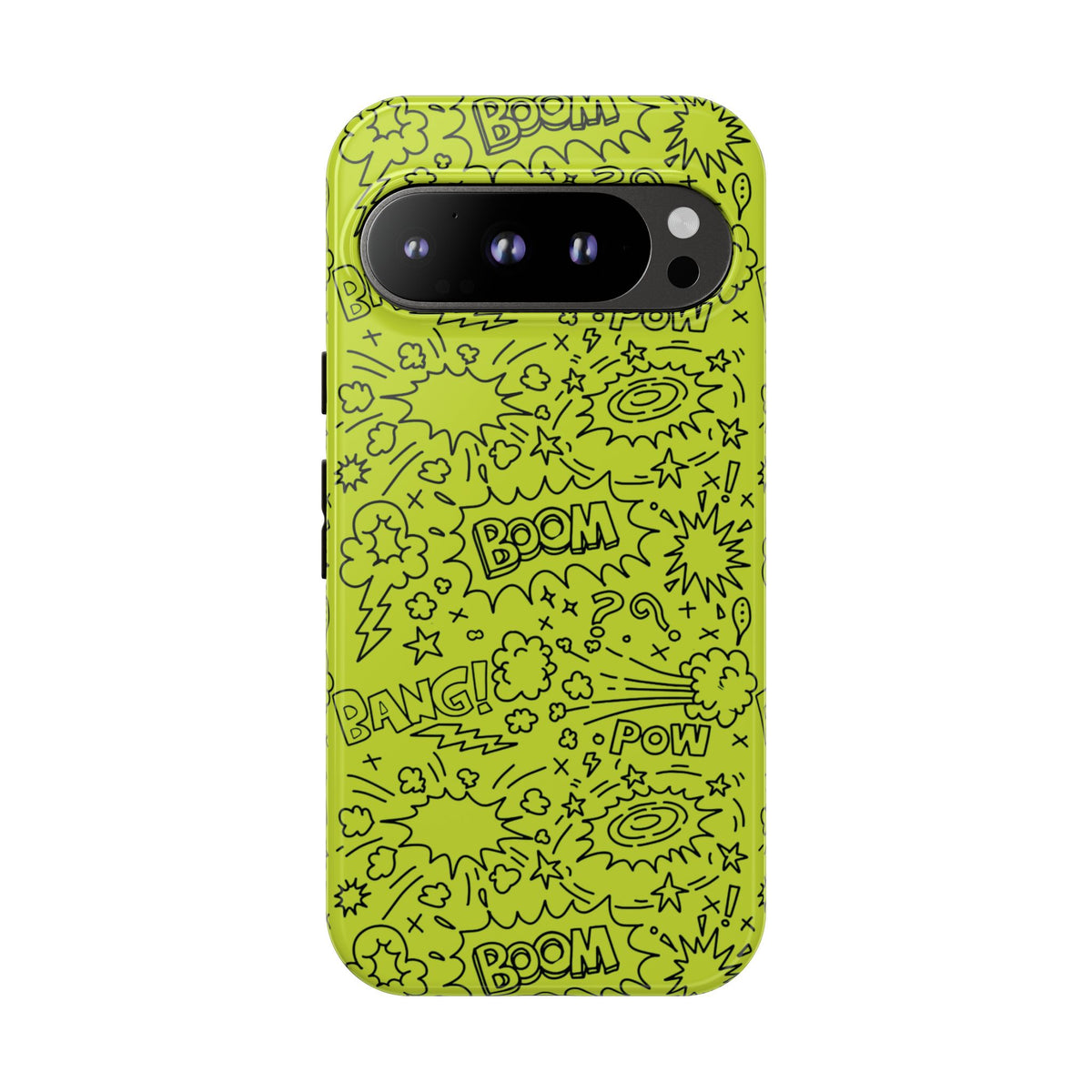 Neon Lime Wow Tough Case for iPhone, Galaxy, or Google Pixel