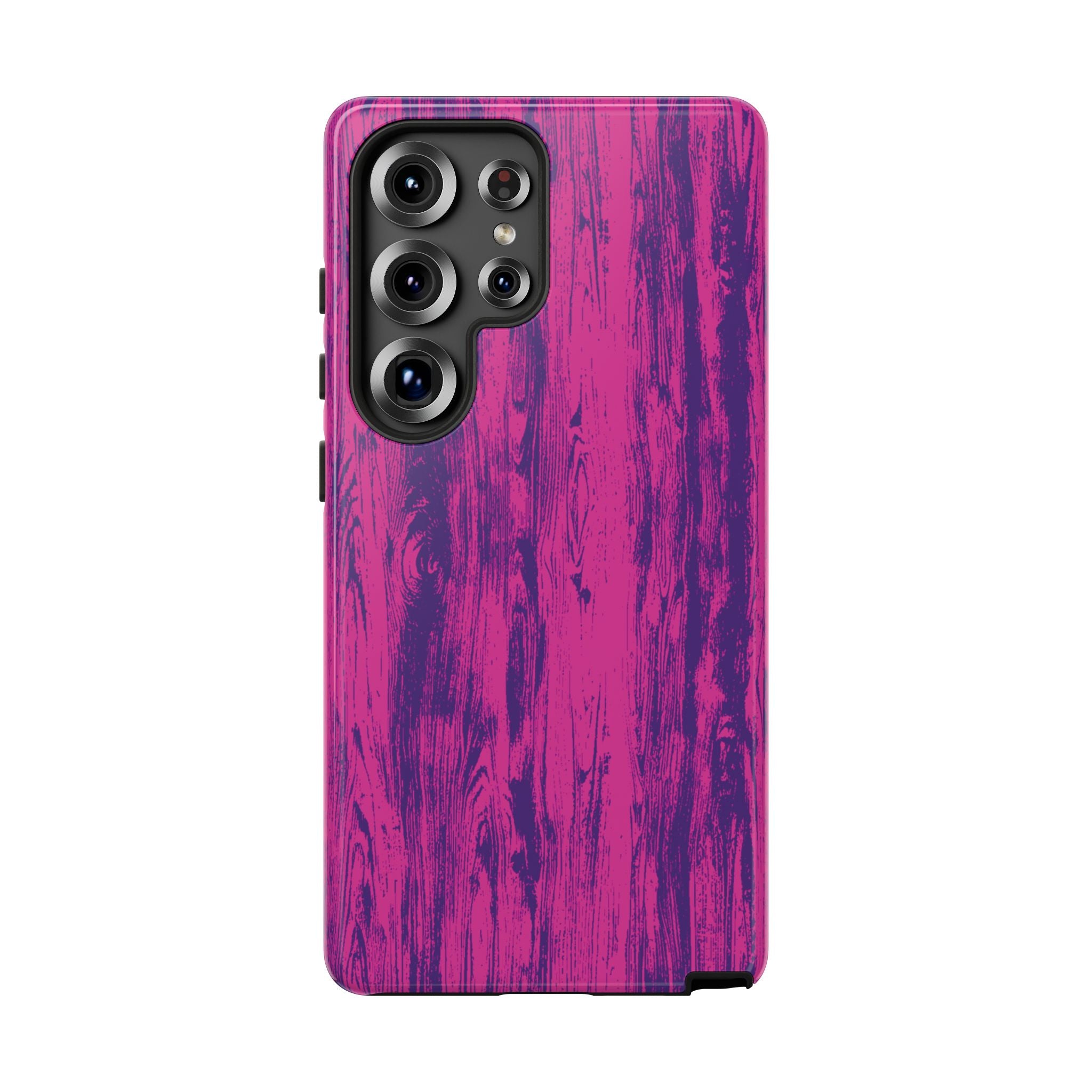 Pink Purple Wood Tough Phone Case iPhone, Galaxy, or Google Pixel