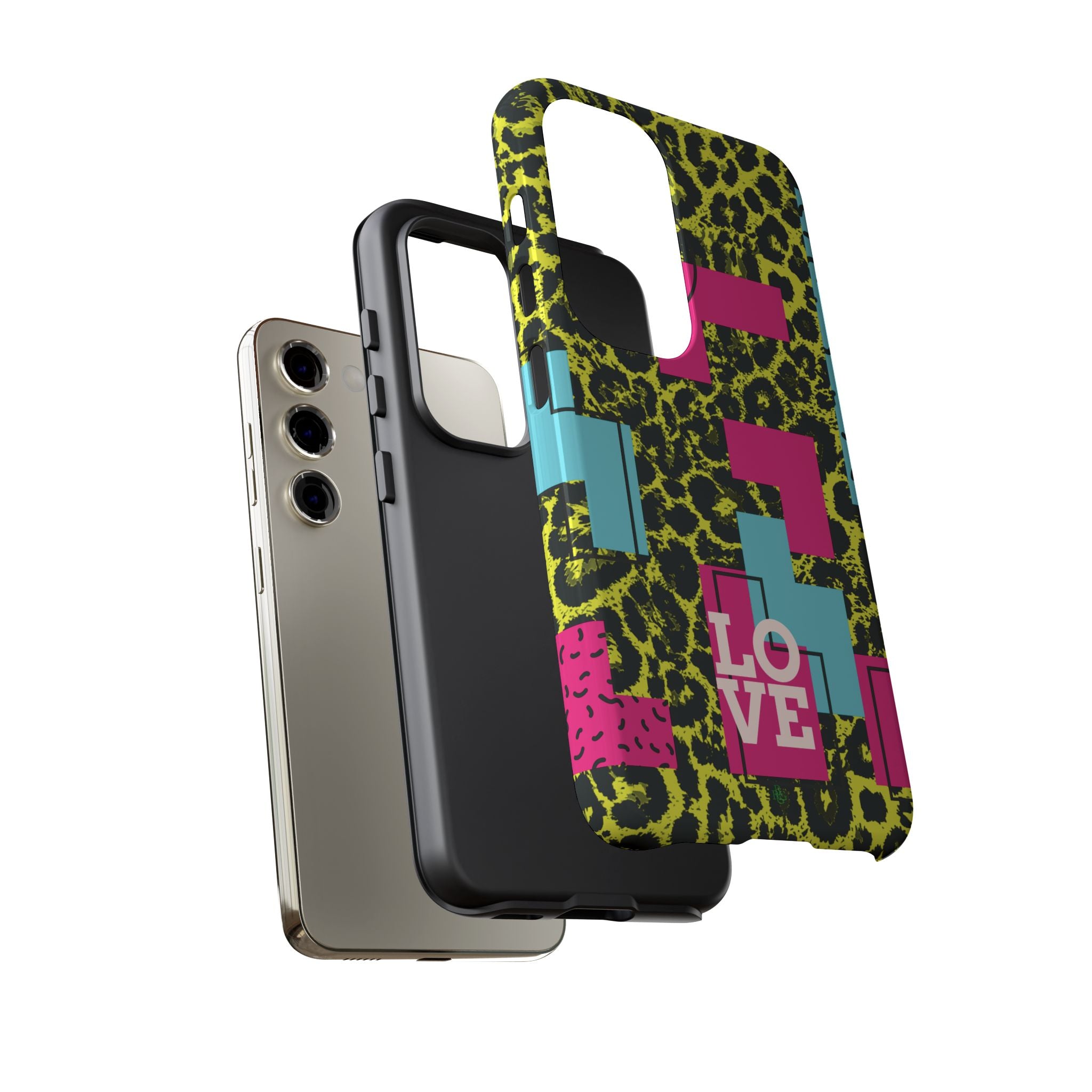 LOVE Neon Yellow RG Phone Case iPhone, Galaxy and Google Tough Cases