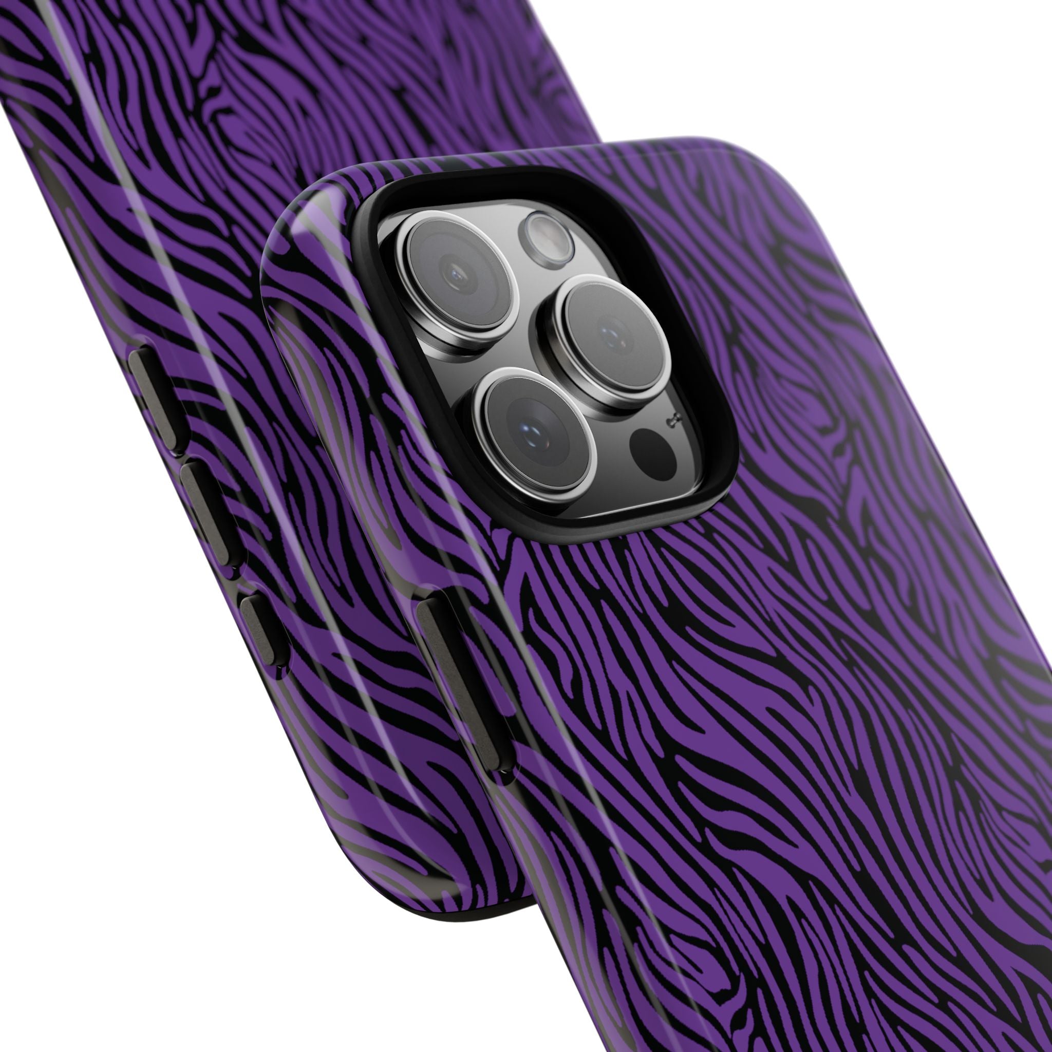 Purple Zebra Tough Phone Case for iPhone, Galaxy, or Google Pixel