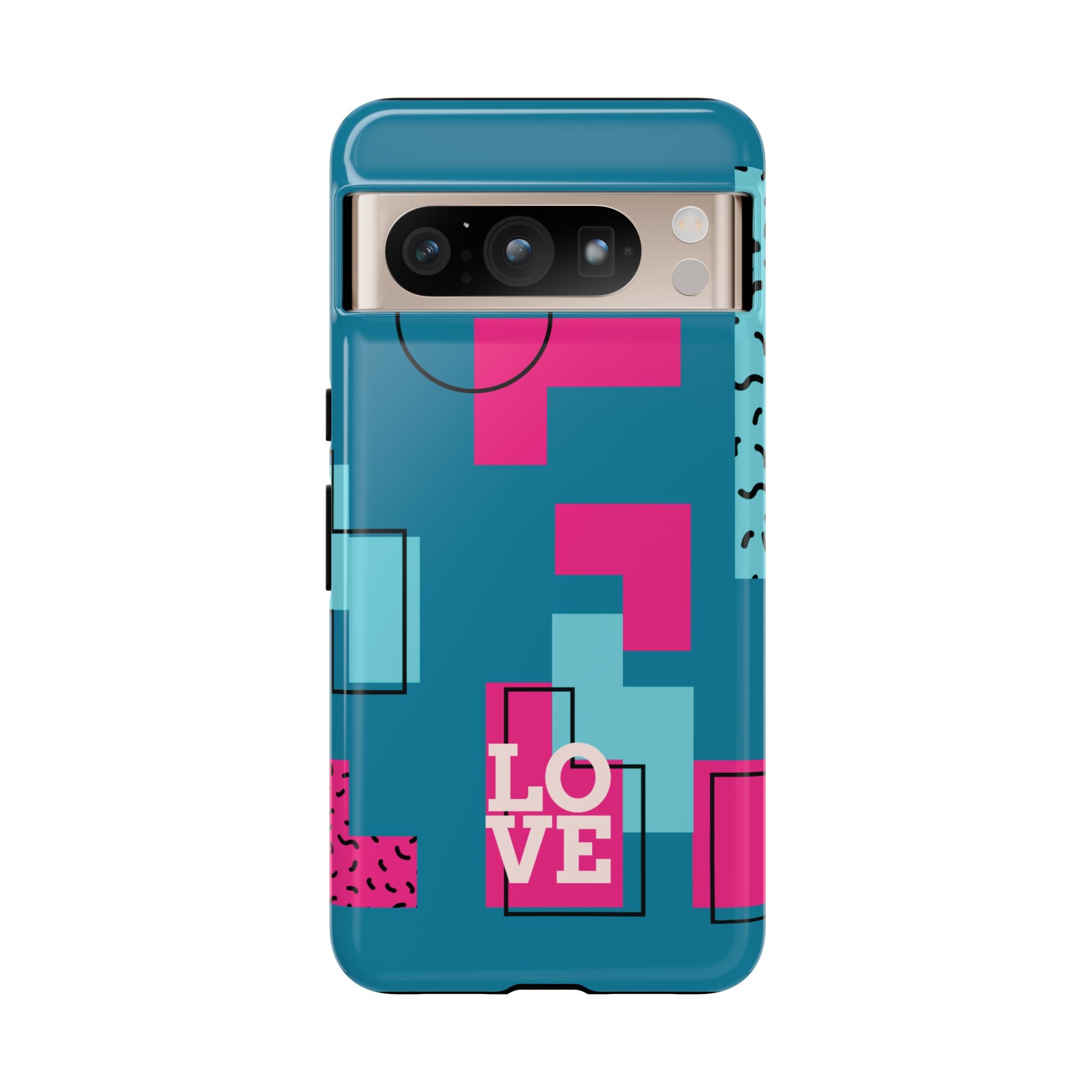 LOVE Teal Green Tough Phone Case for iPhone, Galaxy, or Google Pixel