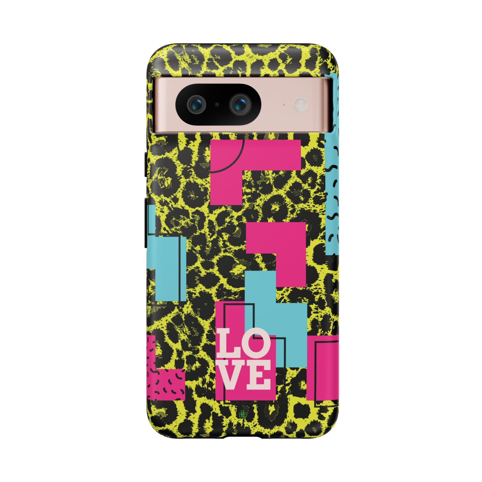 LOVE Neon Yellow RG Phone Case iPhone, Galaxy and Google Tough Cases