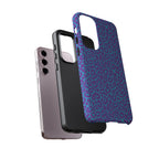 Leopard Printed Purple Blue Tough Phone Case for iPhone, Galaxy, or Google Pixel