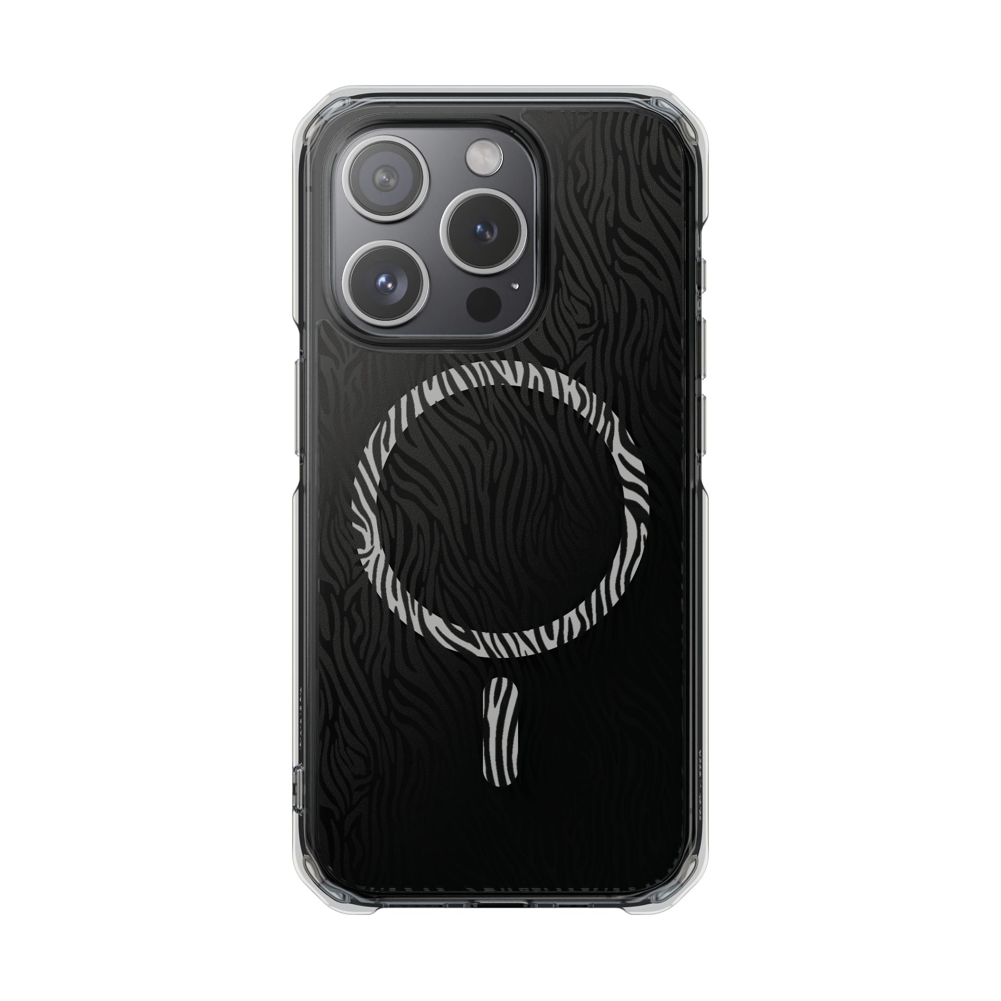 Zebra Magnetic iPhone 14, 15, 16 Series Clear Impact Cases