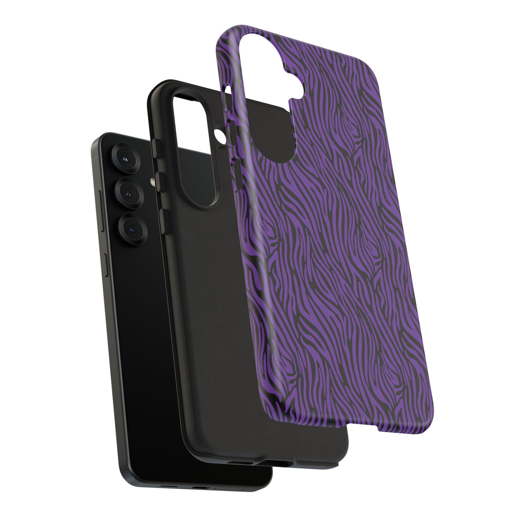 Purple Zebra Tough Phone Case for iPhone, Galaxy, or Google Pixel