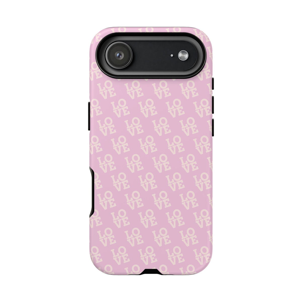 LOVE Pink Tough Phone Case for iPhone, Galaxy, or Google Pixel