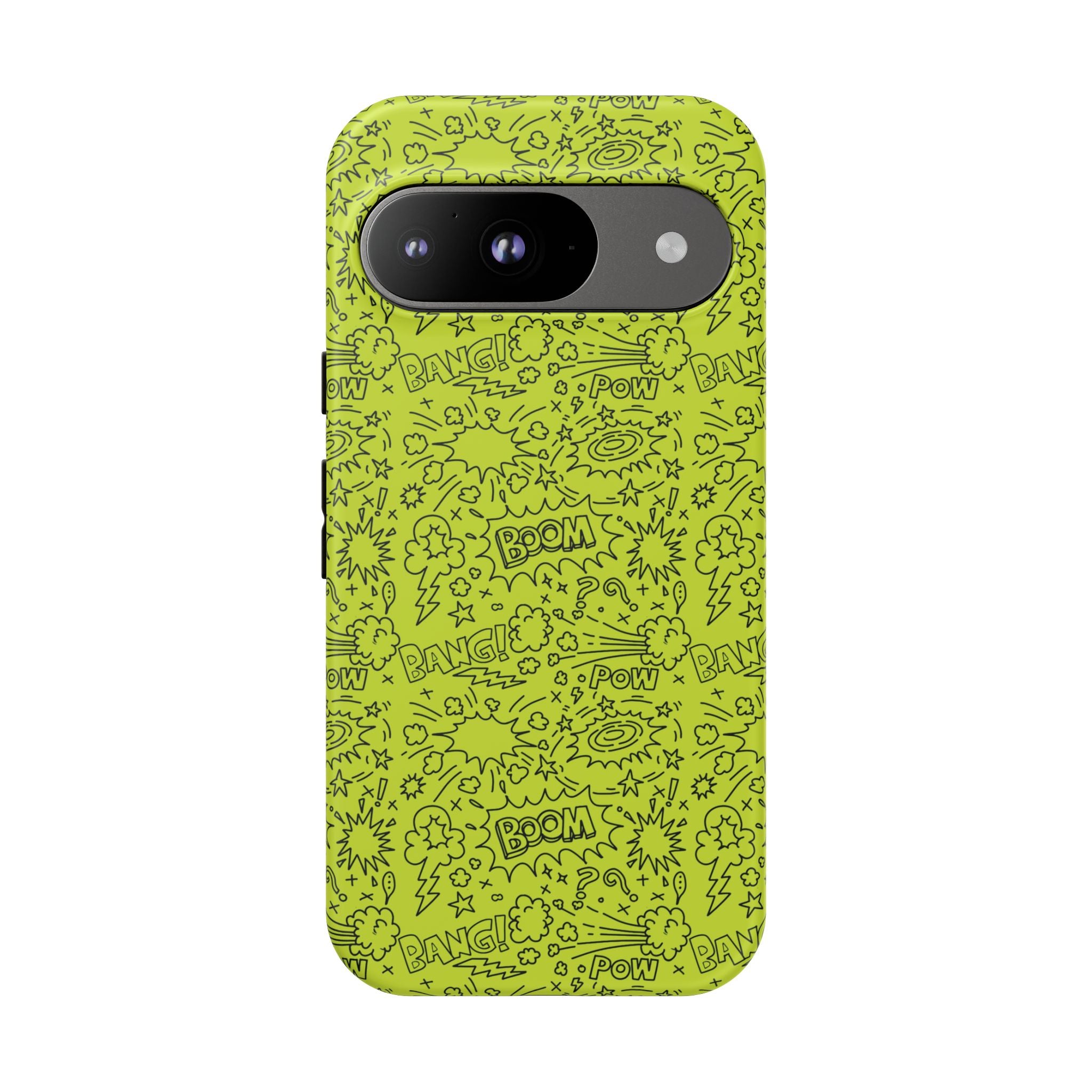 Neon Lime Wow Tough Case for iPhone, Galaxy, or Google Pixel
