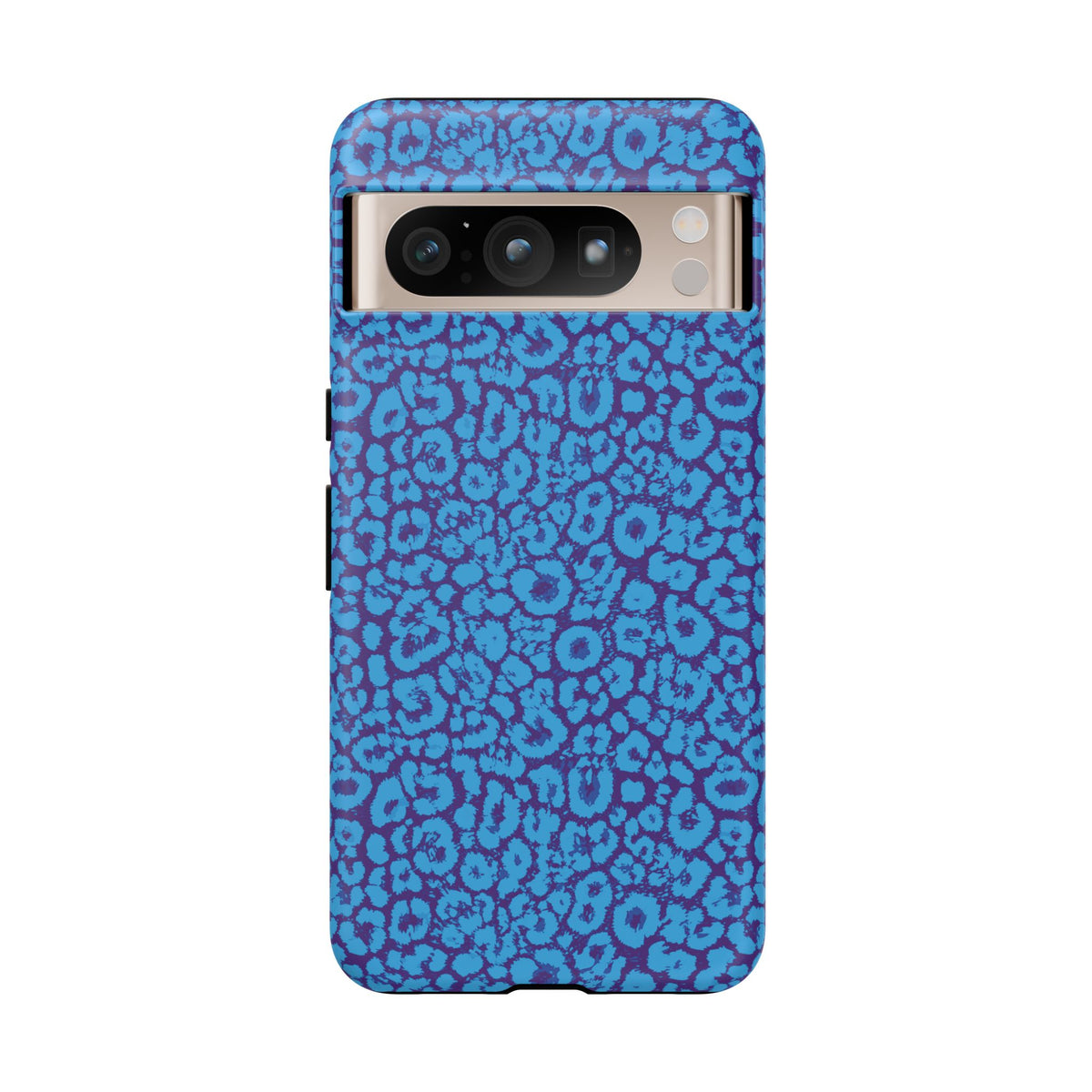 Blue Purple Leopard Tough Phone Case iPhone, Galaxy, or Google Pixel