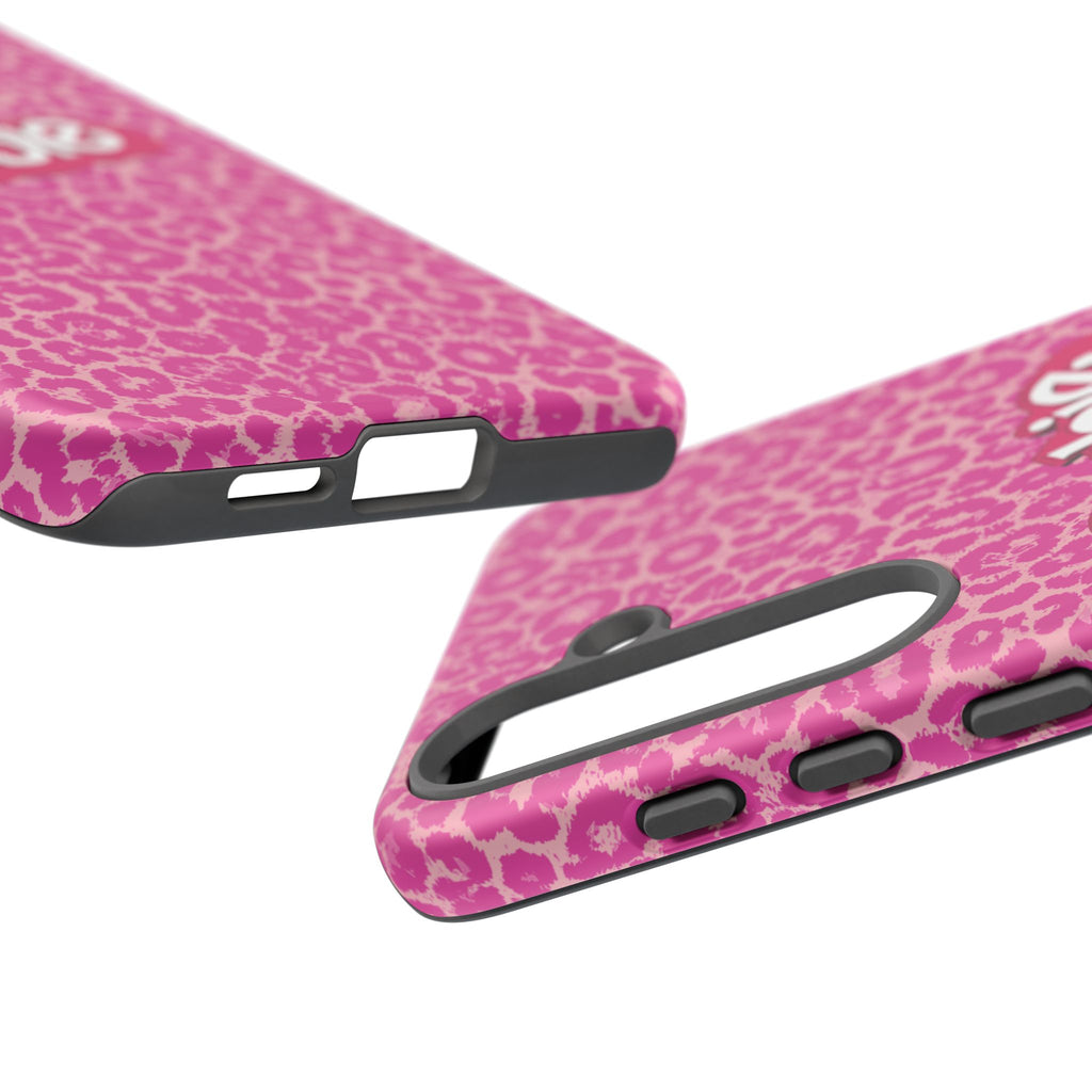Hot Neon Pink Leopard Barb Tough Phone Case iPhone, Galaxy, or Google Pixel