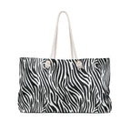 Zebra Eco Friendly Weekender Bag, Travel Tote, Beach Bag