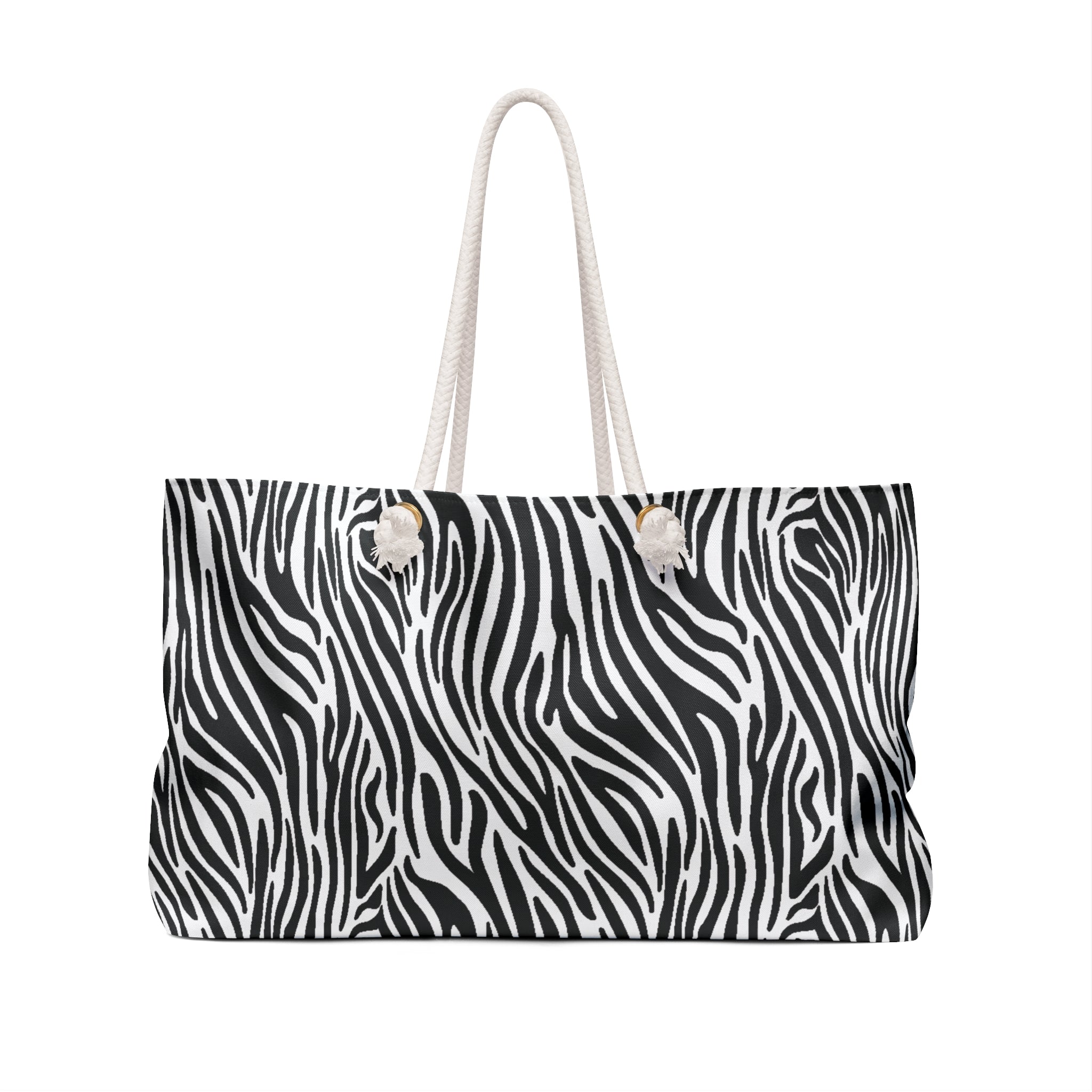Zebra Eco Friendly Weekender Bag, Travel Tote, Beach Bag