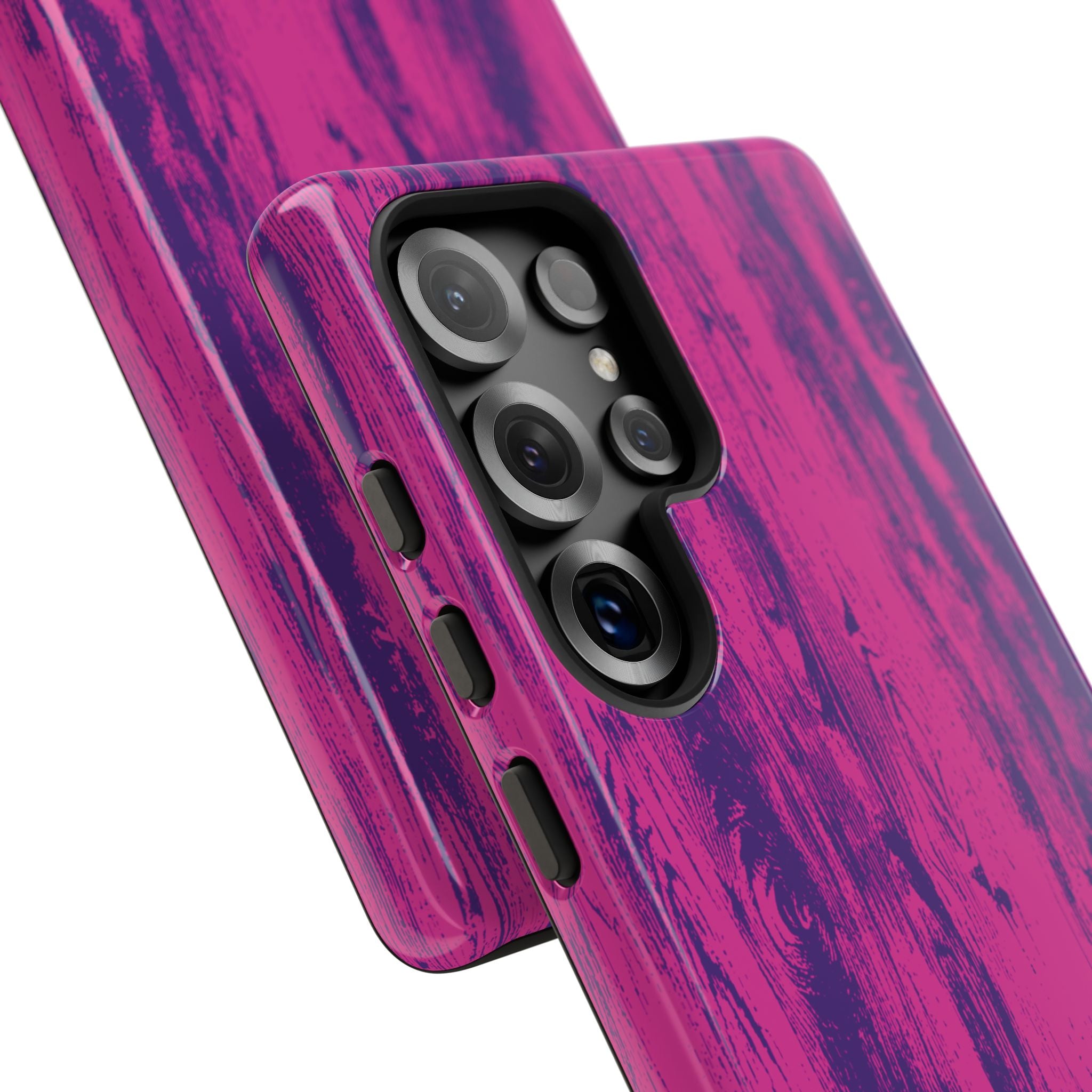 Pink Purple Wood Tough Phone Case iPhone, Galaxy, or Google Pixel