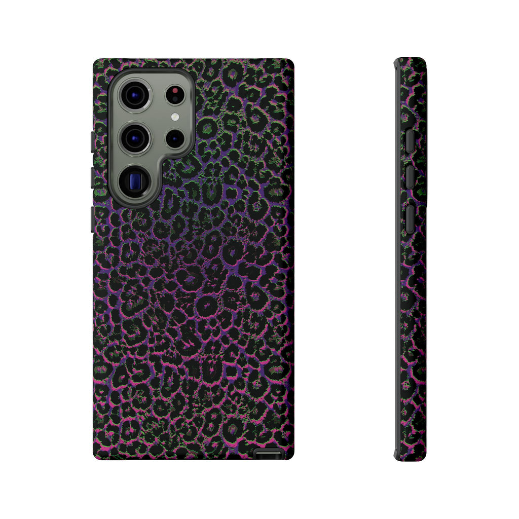 Colorful Leopard Tough Phone Case for iPhone, Galaxy, or Google Pixel