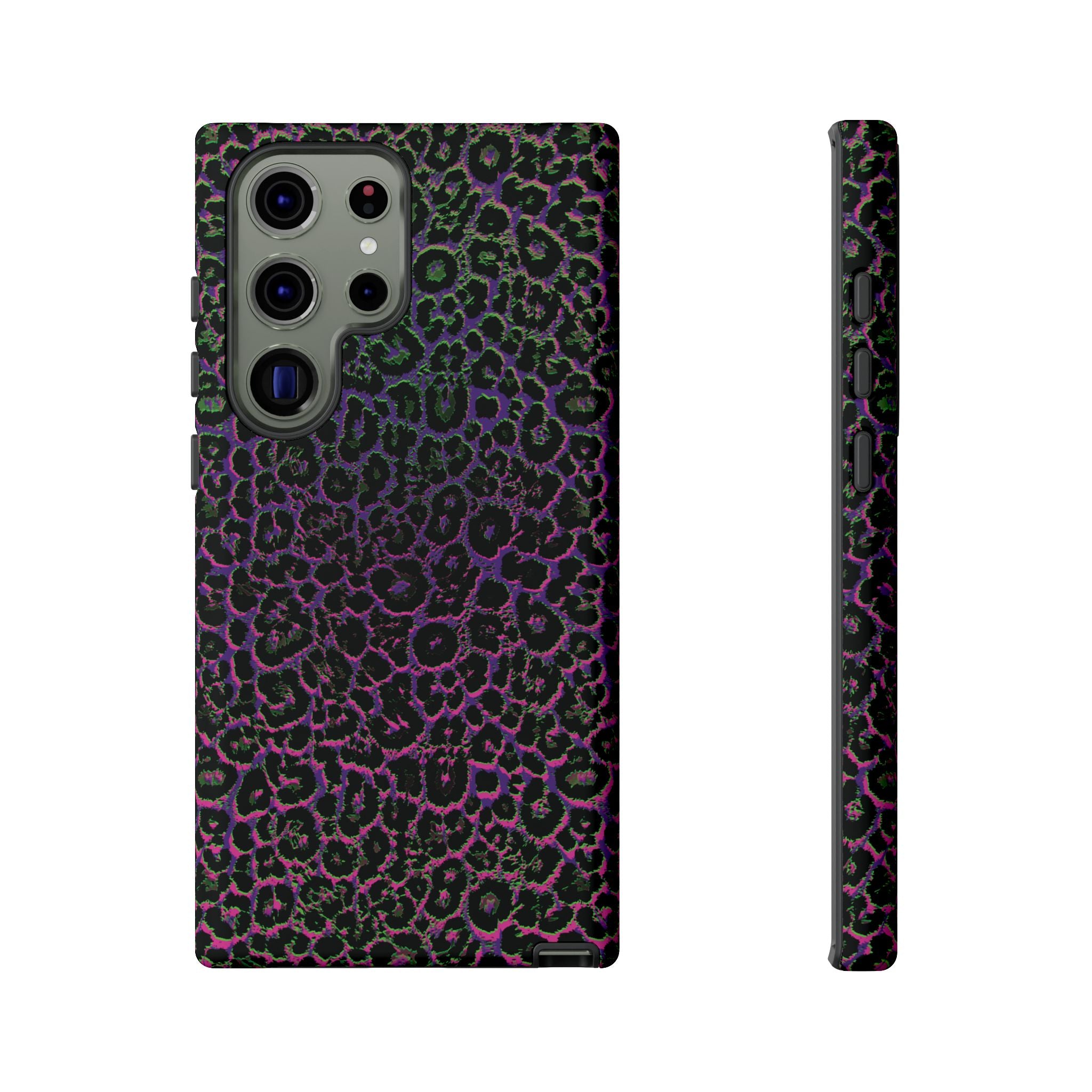 Colorful Leopard Tough Phone Case for iPhone, Galaxy, or Google Pixel