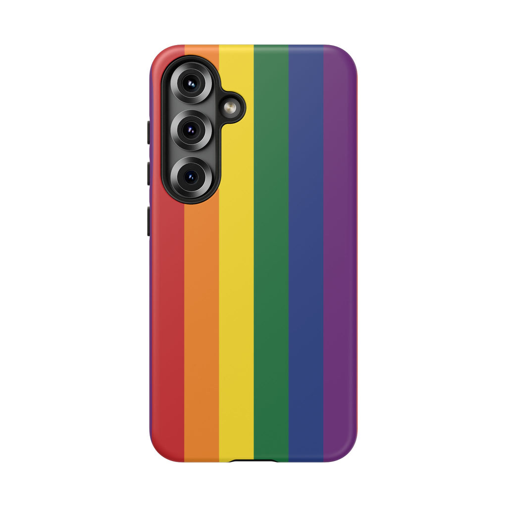 LGBTQ Rainbow Flag Tough Phone Case for iPhone, Galaxy, or Google Pixel