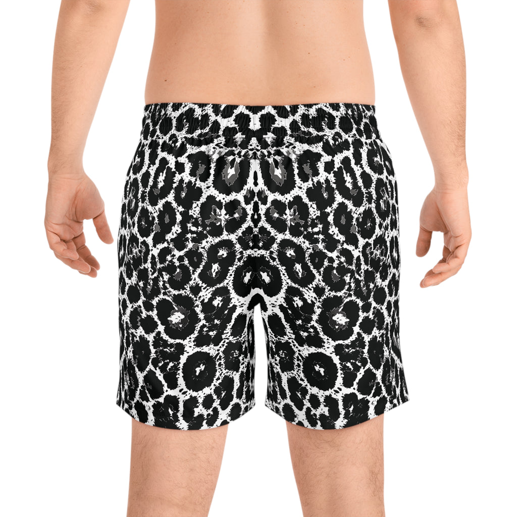 Leopard Men's Mid-Length Swim Shorts