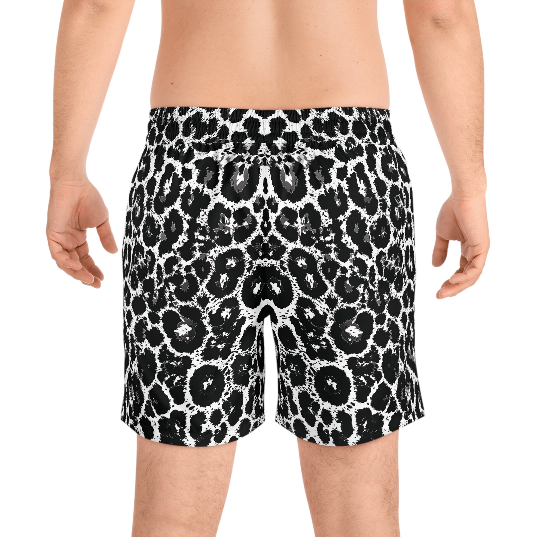 Leopard Men's Mid-Length Swim Shorts