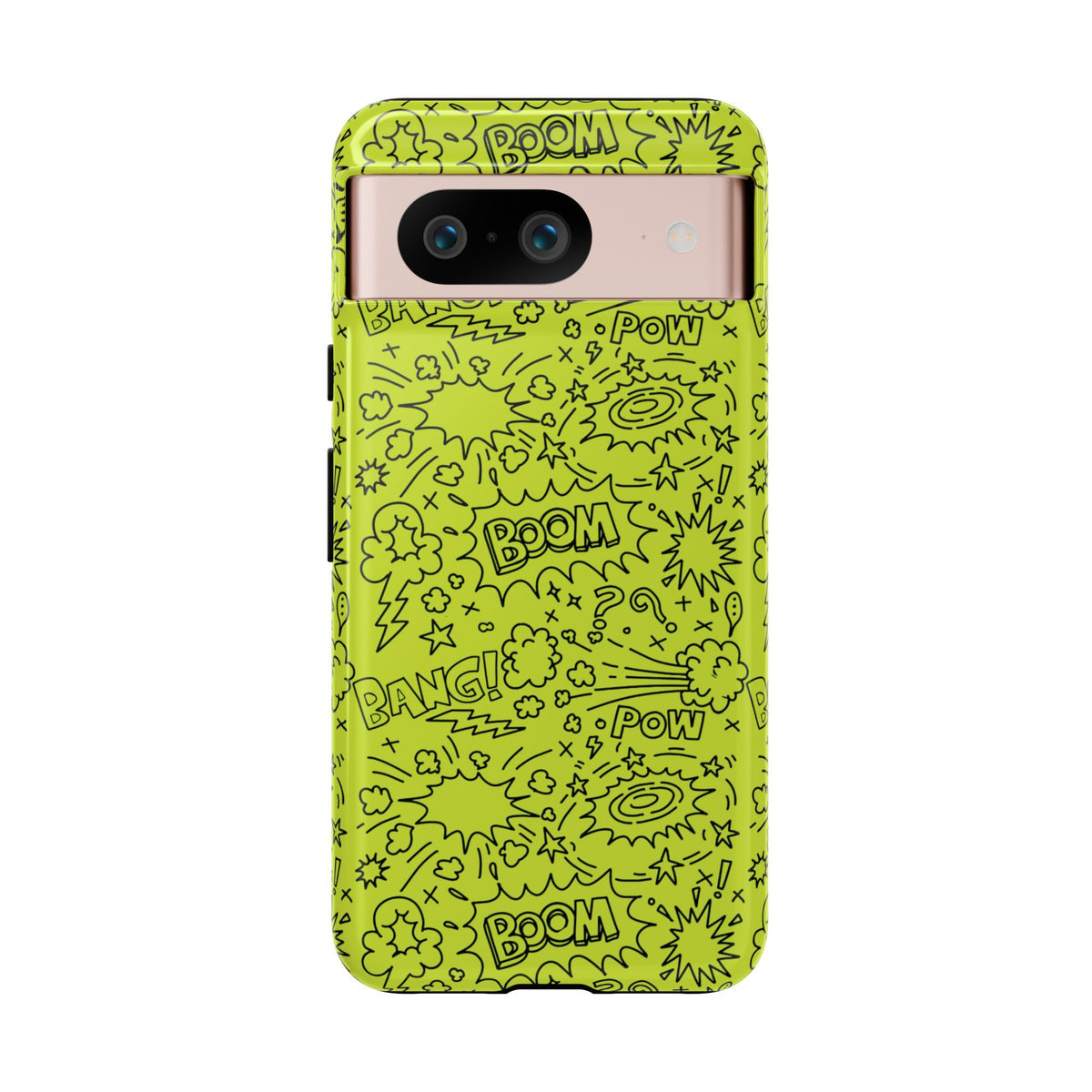 Neon Lime Wow Tough Case for iPhone, Galaxy, or Google Pixel