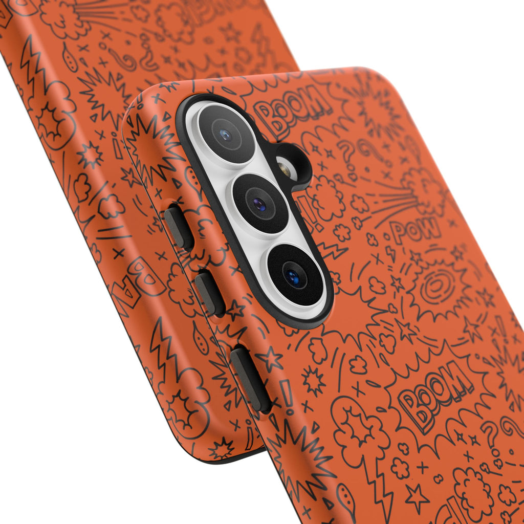 Wow Orange Tough Case for iPhone, Galaxy, or Google Pixel
