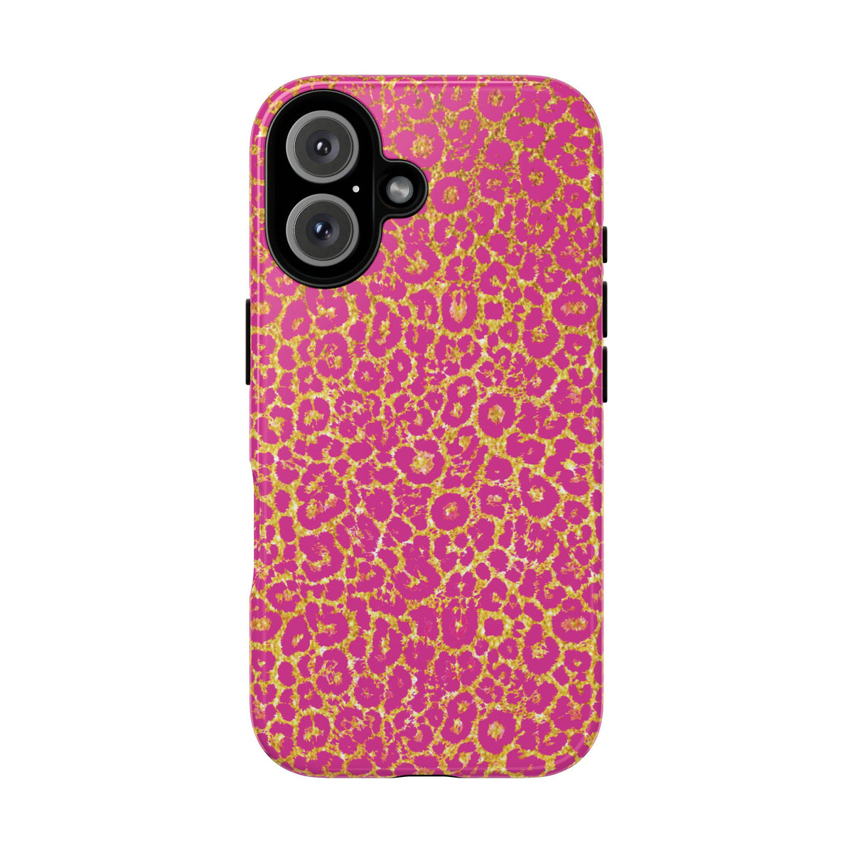 Pink Gold Leopard Tough Case for iPhone, Galaxy, or Google Pixel