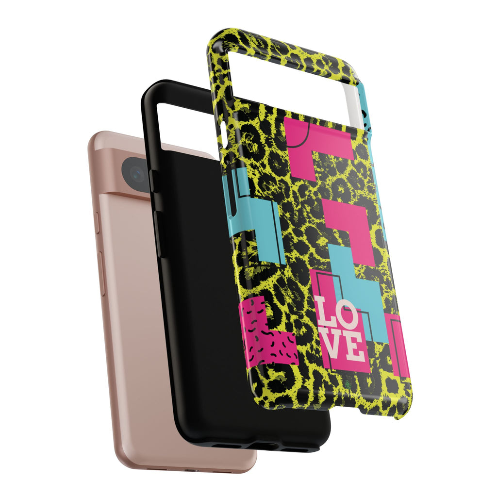 LOVE Neon Yellow RG Phone Case iPhone, Galaxy and Google Tough Cases