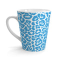 Blue Leopard Print Latte Mug