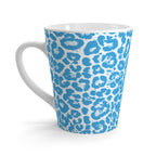 Blue Leopard Print Latte Mug